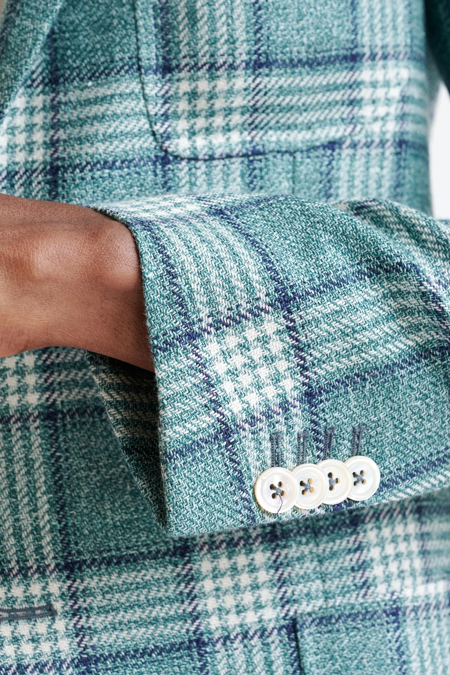 Sage Green Wool & Linen Kenton Jacket Amalfi Trend - Image 2