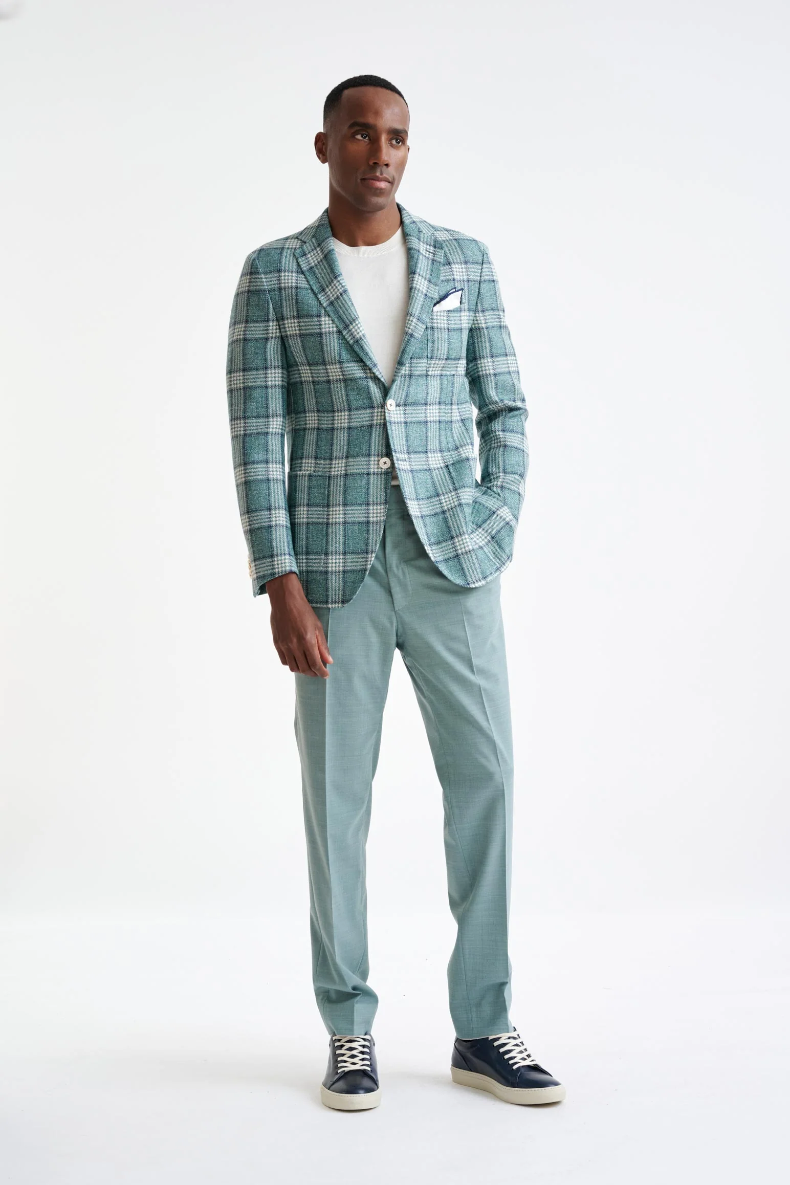 Sage Green Wool & Linen Kenton Jacket Amalfi Trend - Image 6