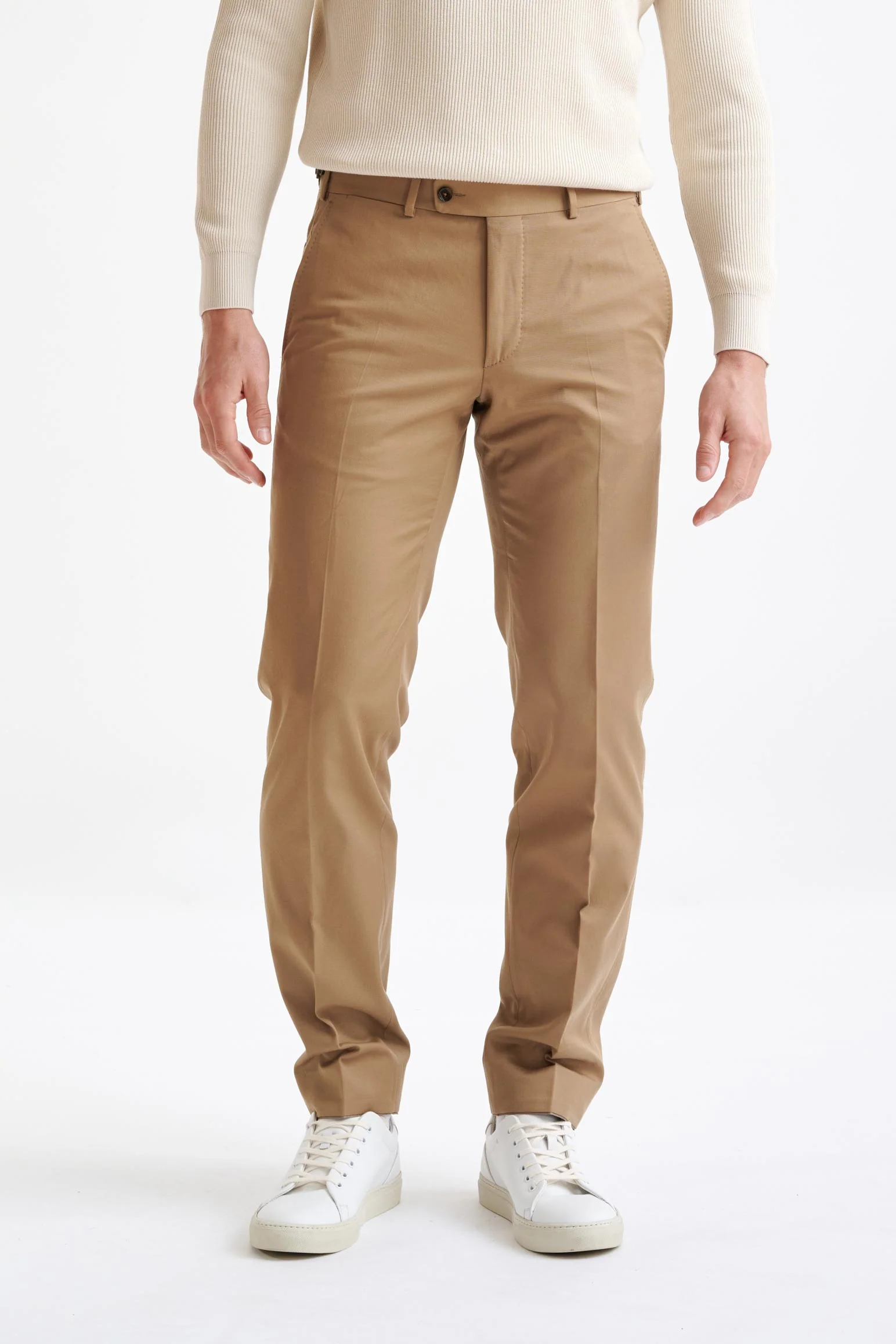 Sand Cotton Farley Trousers Cashmere Cotton