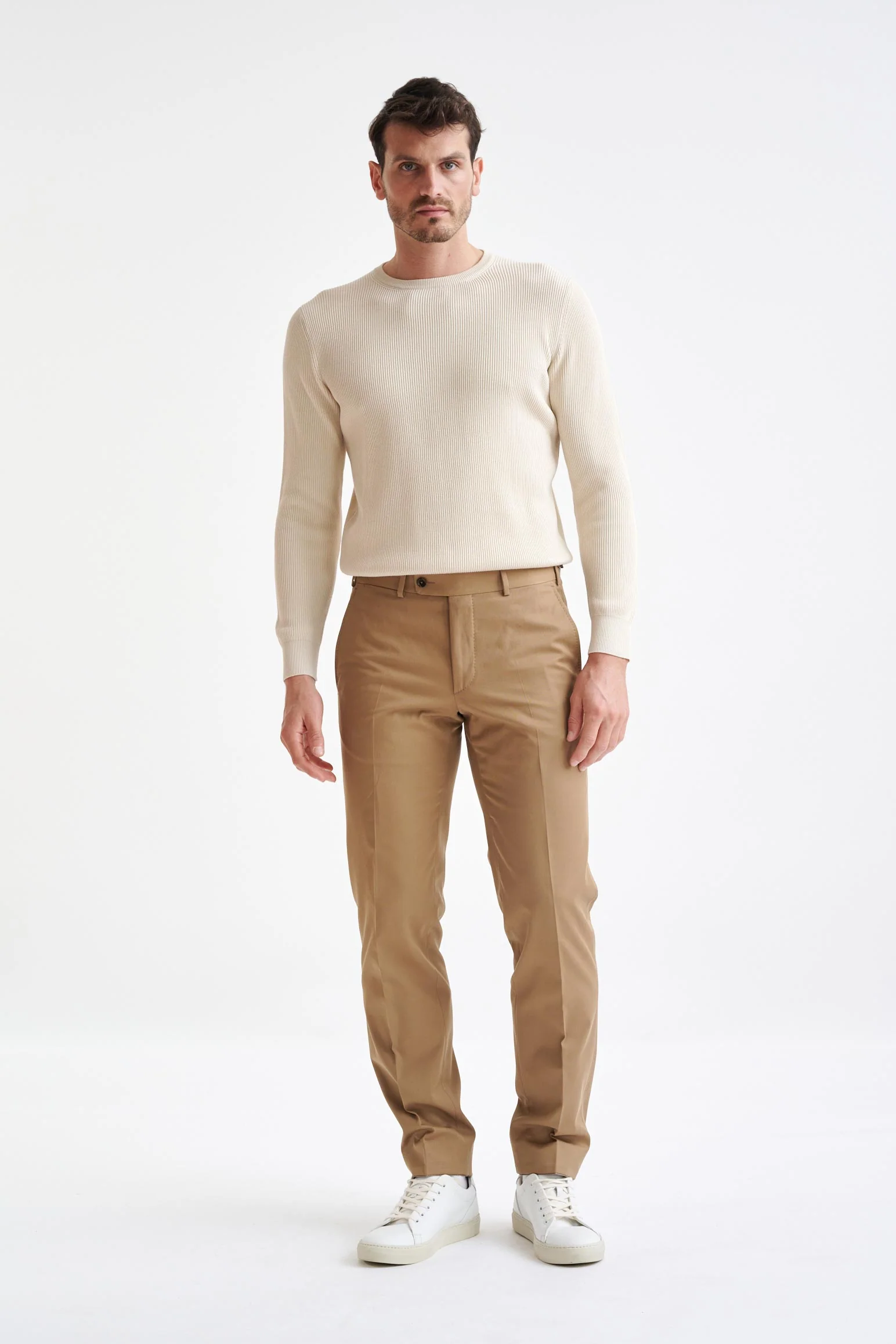 Sand Cotton Farley Trousers Cashmere Cotton - Image 2