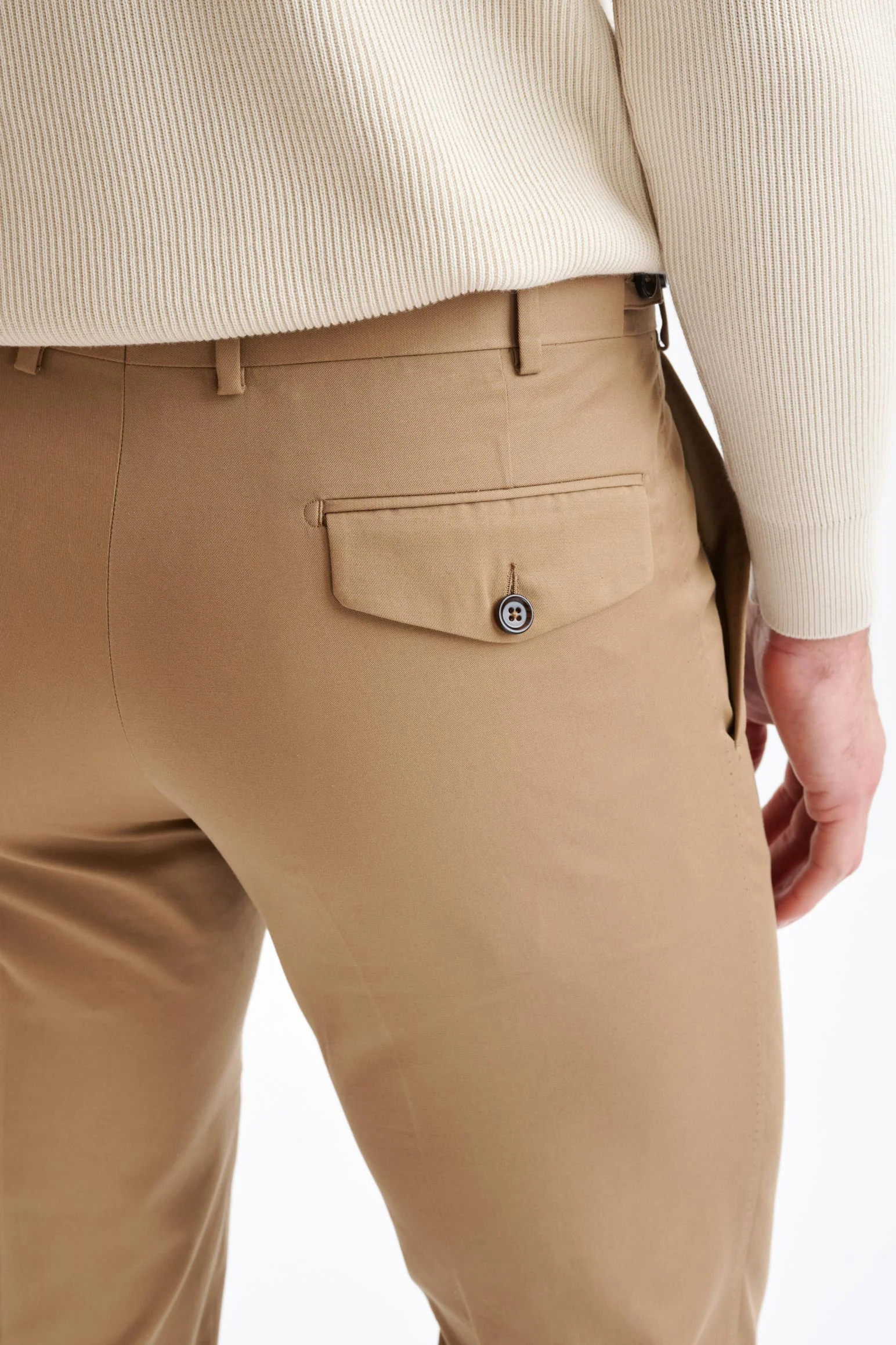 Sand Cotton Farley Trousers Cashmere Cotton - Image 4