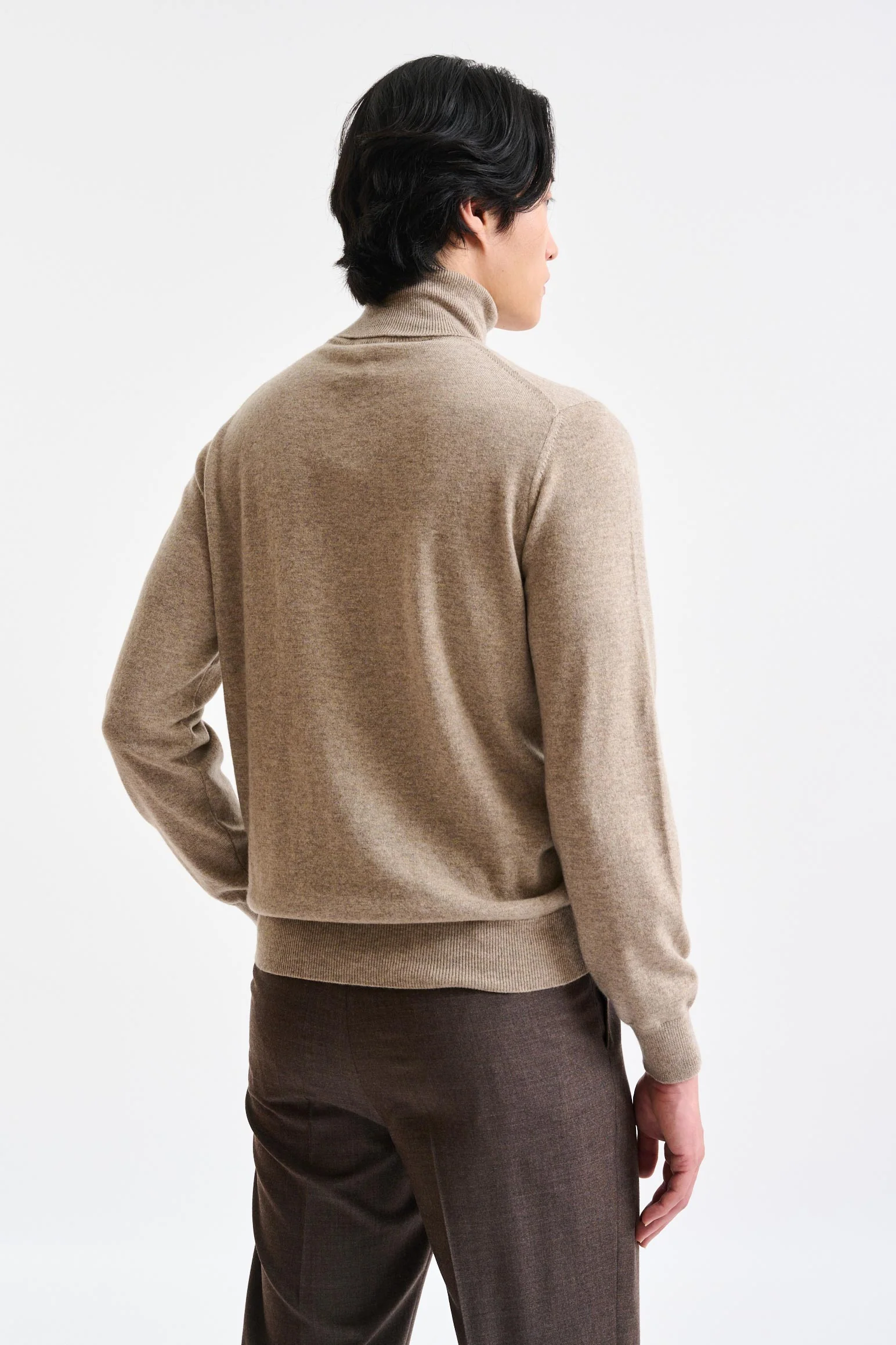 Sand Melange Cashmere Drumberg Rollneck Knitwear - Image 4