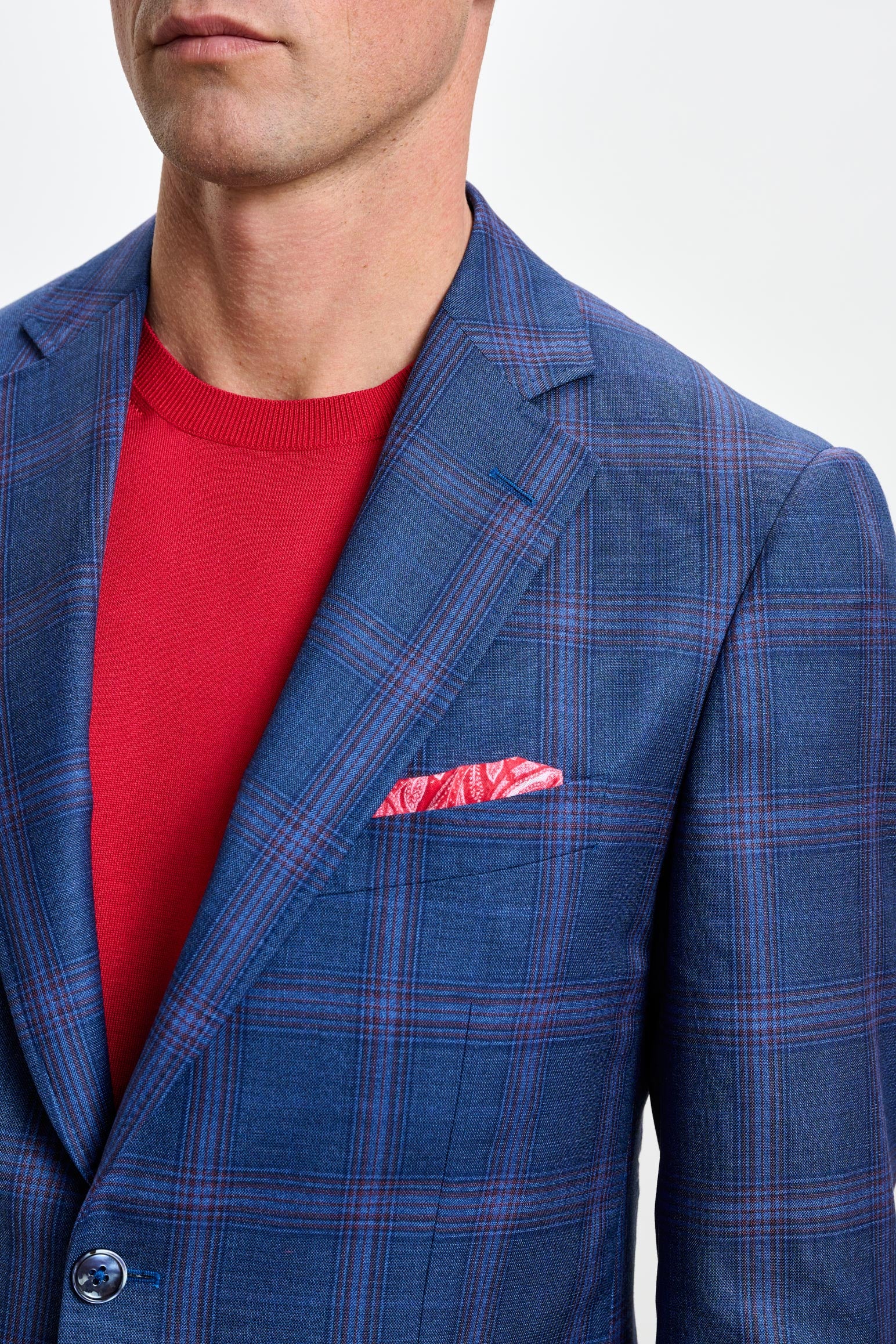 Blue & Red Check Soho Jacket Mosaic - Image 5