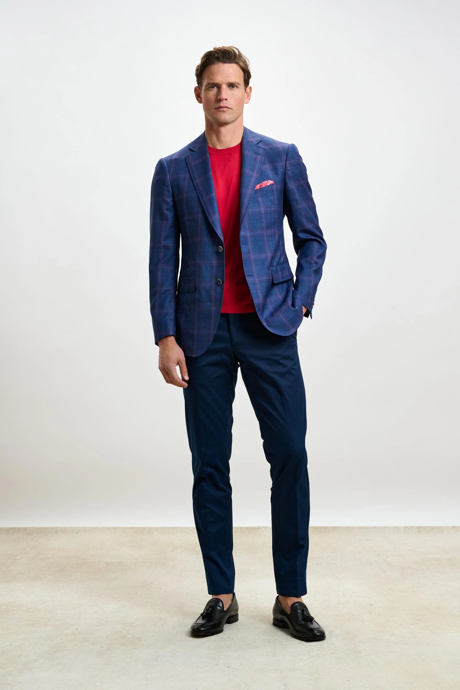 Blue & Red Check Soho Jacket Mosaic - Image 6