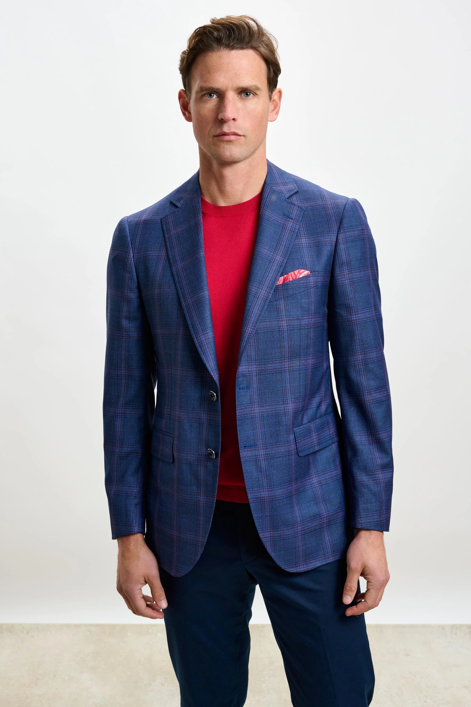Blue & Red Check Soho Jacket Mosaic - Image 7