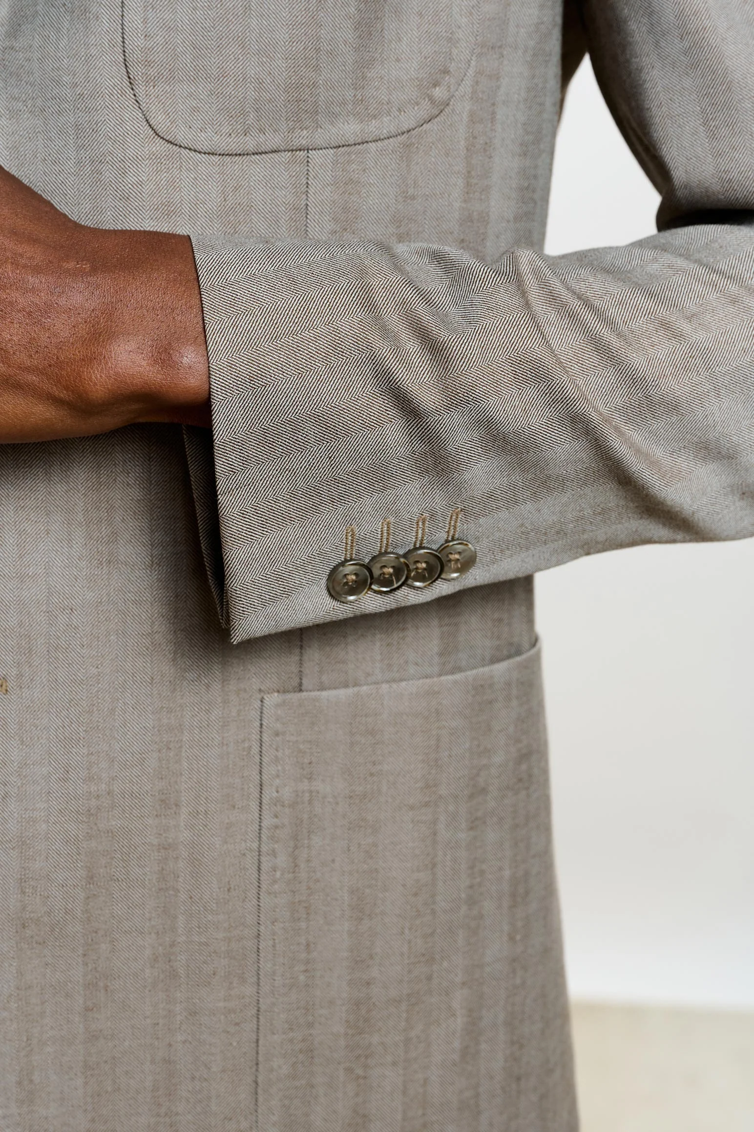 Herringbone Grey Soho Jacket Rhapsody - Image 2