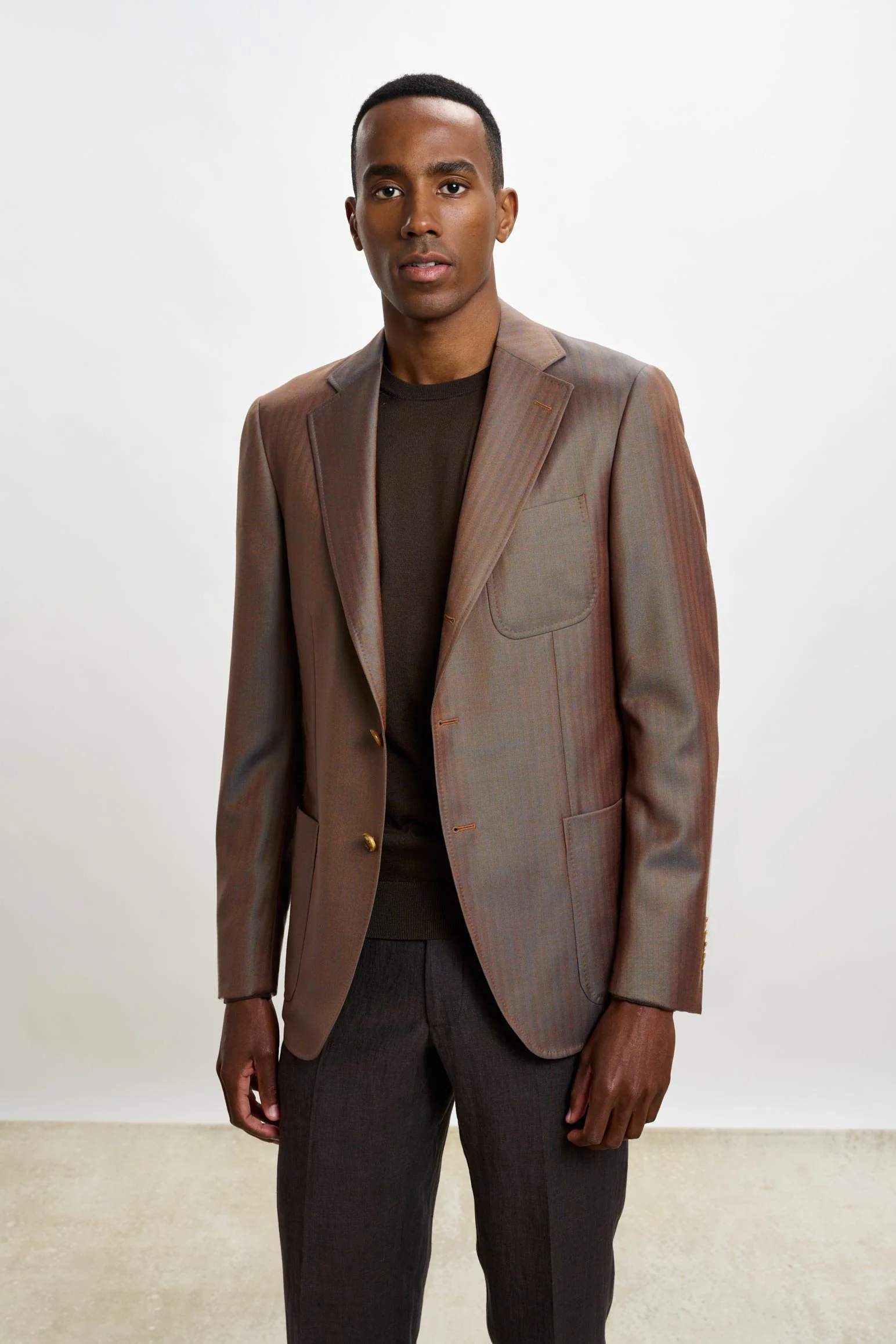Herringbone Brown Soho Jacket Rhapsody