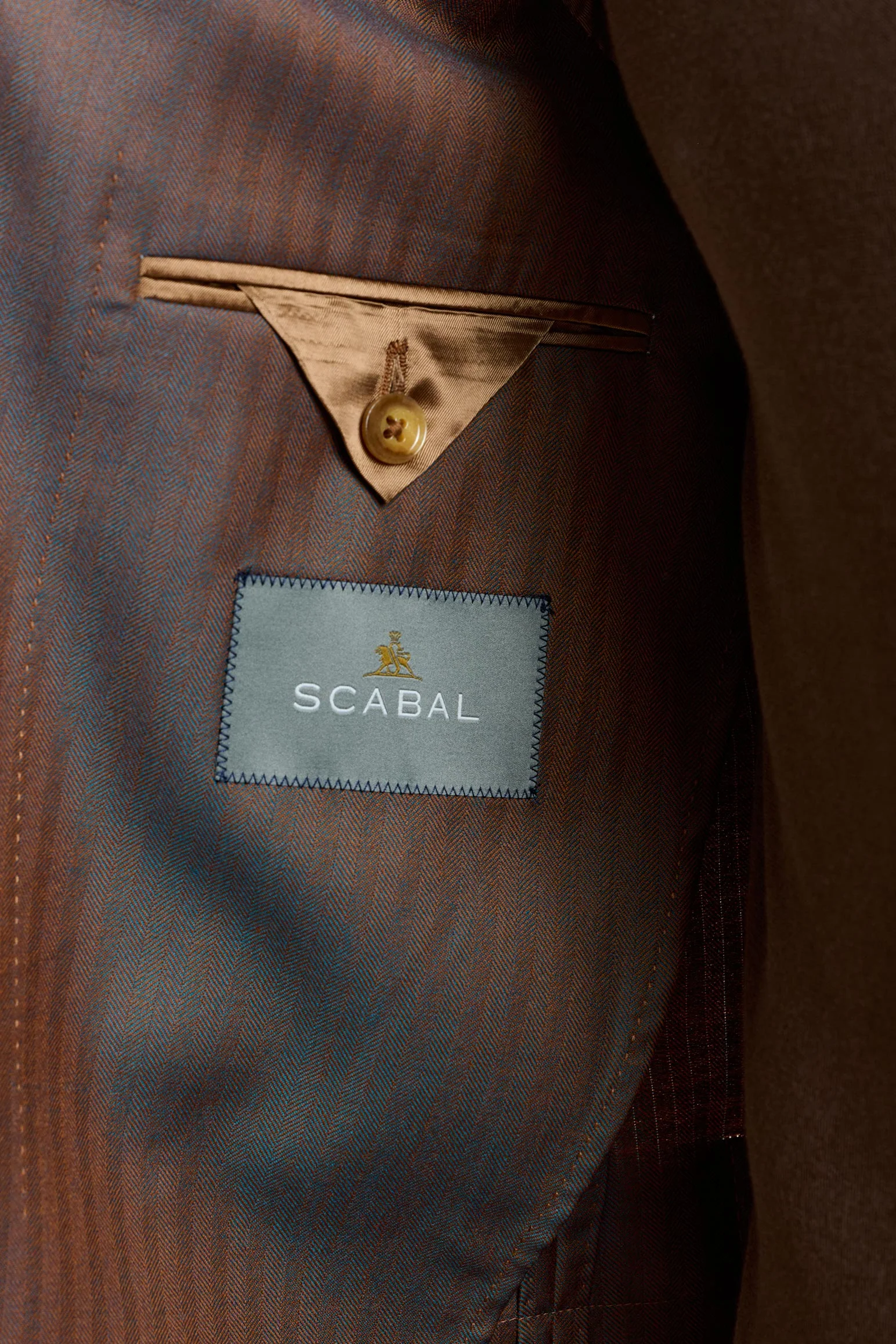 Herringbone Brown Soho Jacket Rhapsody - Image 4