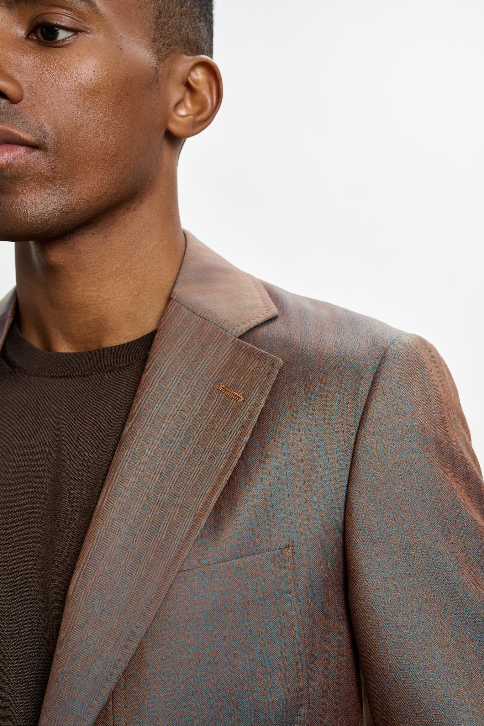 Herringbone Brown Soho Jacket Rhapsody - Image 5