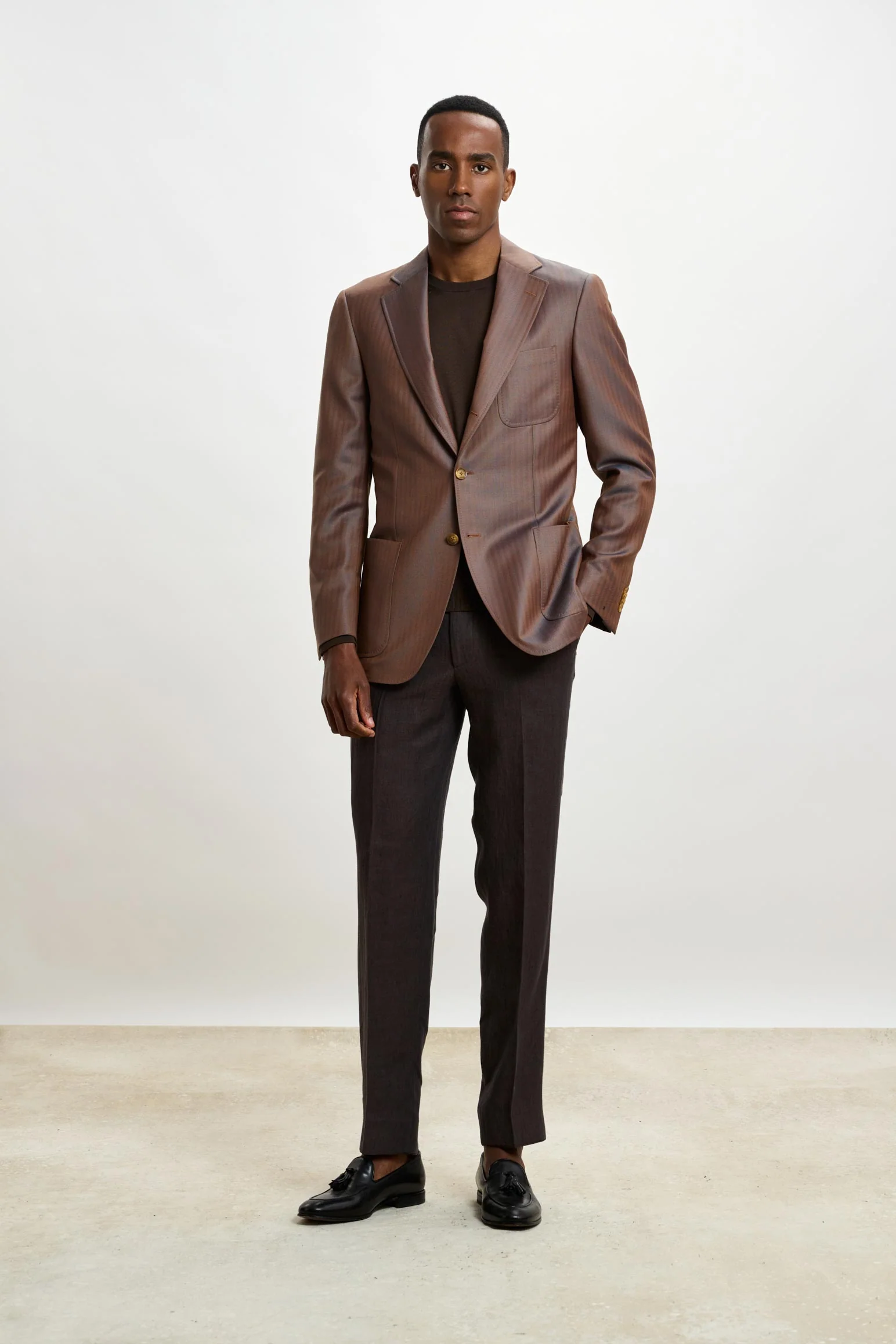 Herringbone Brown Soho Jacket Rhapsody - Image 8
