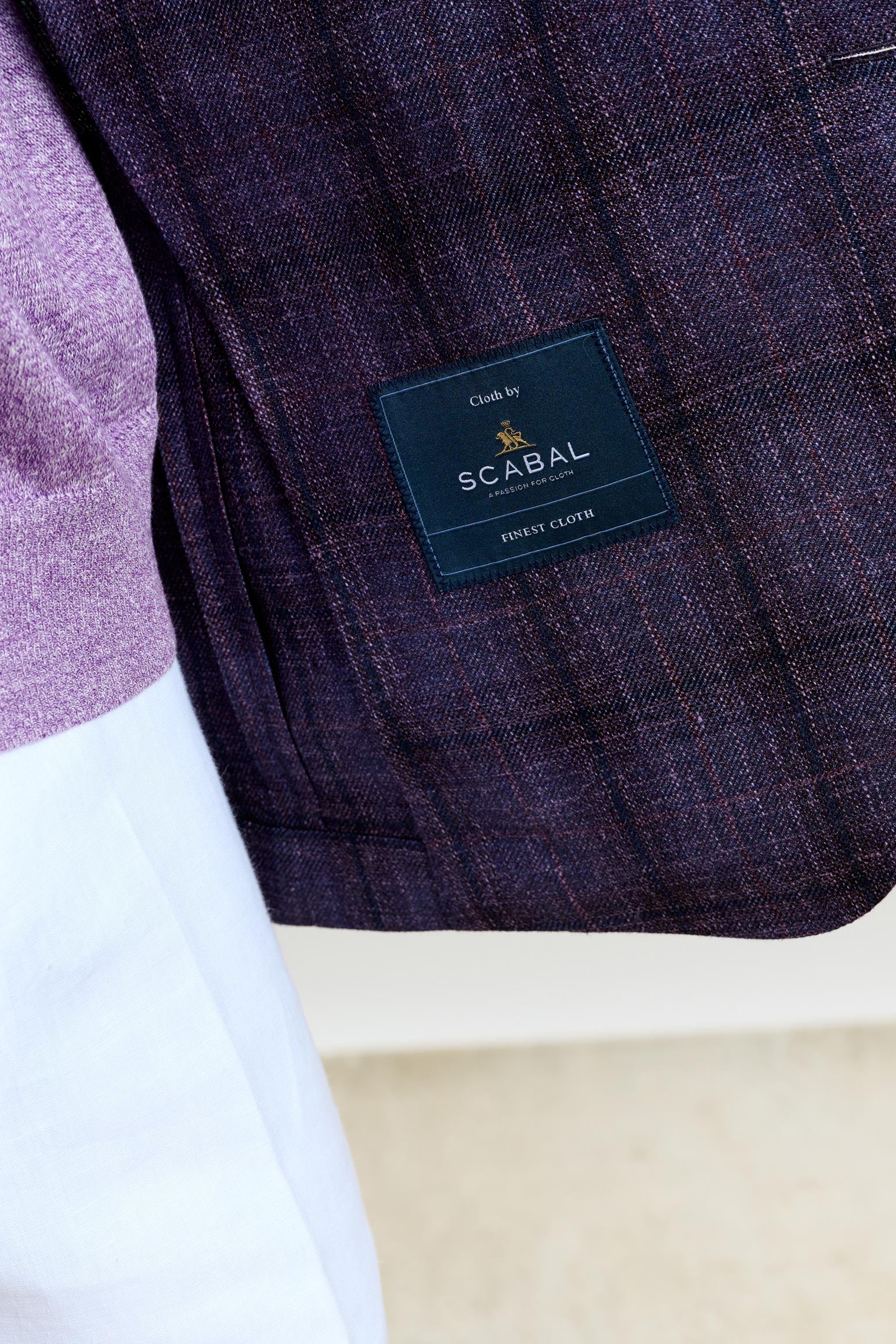 Dark Aubergine Check Soho Jacket Taormina - Image 3