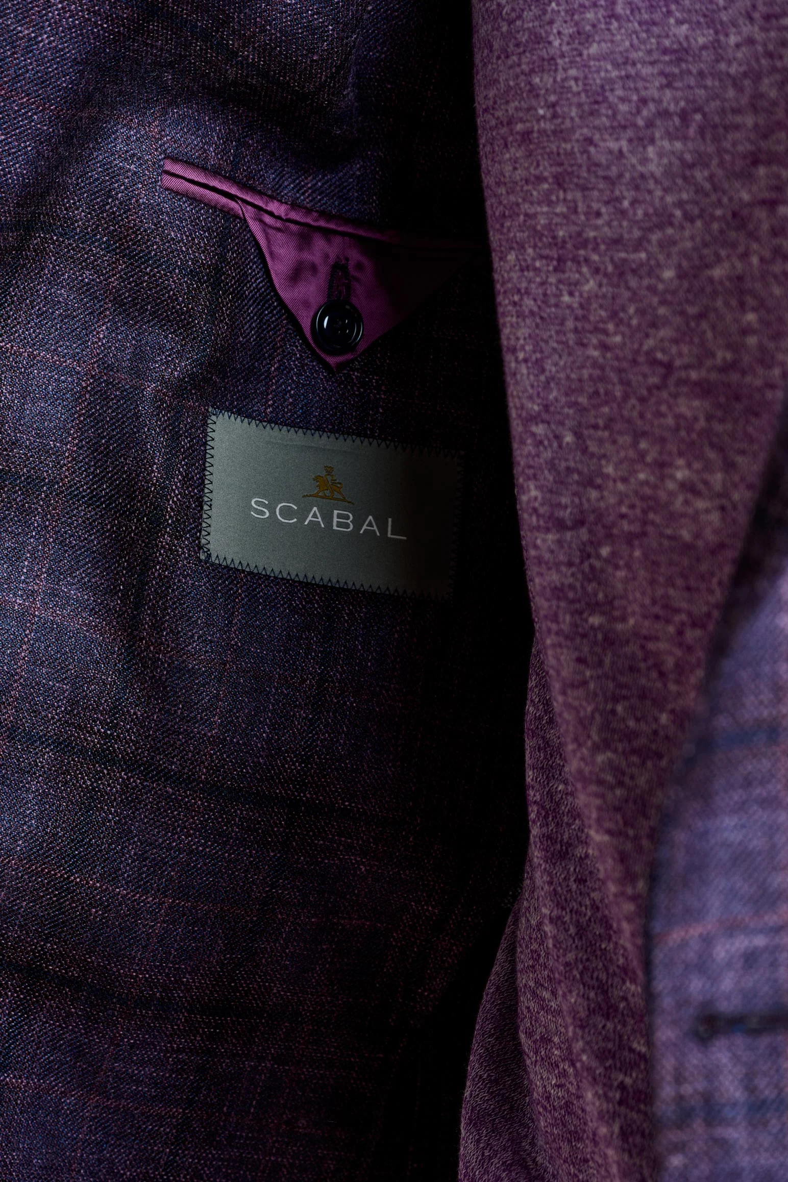 Dark Aubergine Check Soho Jacket Taormina - Image 4