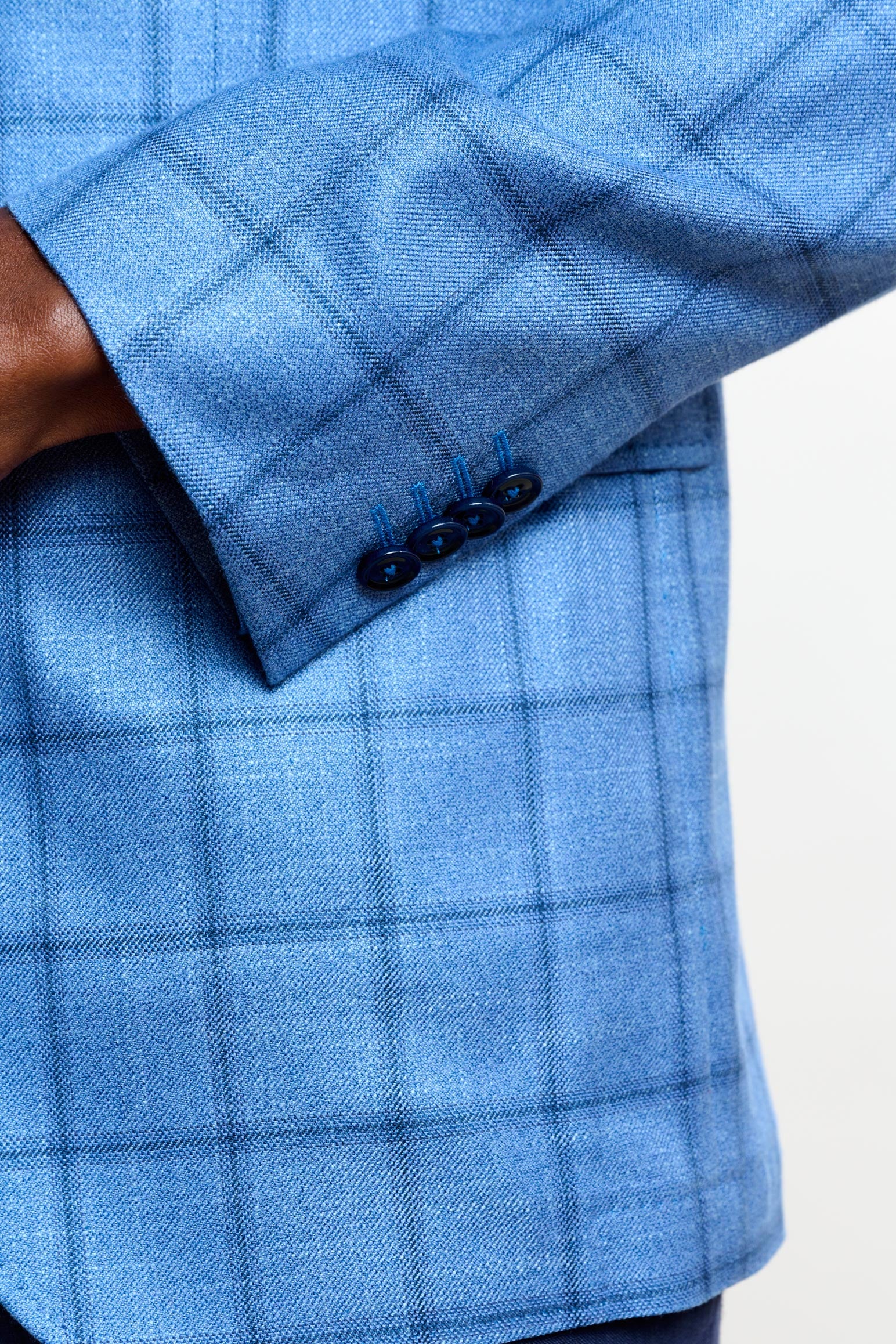 Light Blue Check Soho Jacket Taormina - Image 2