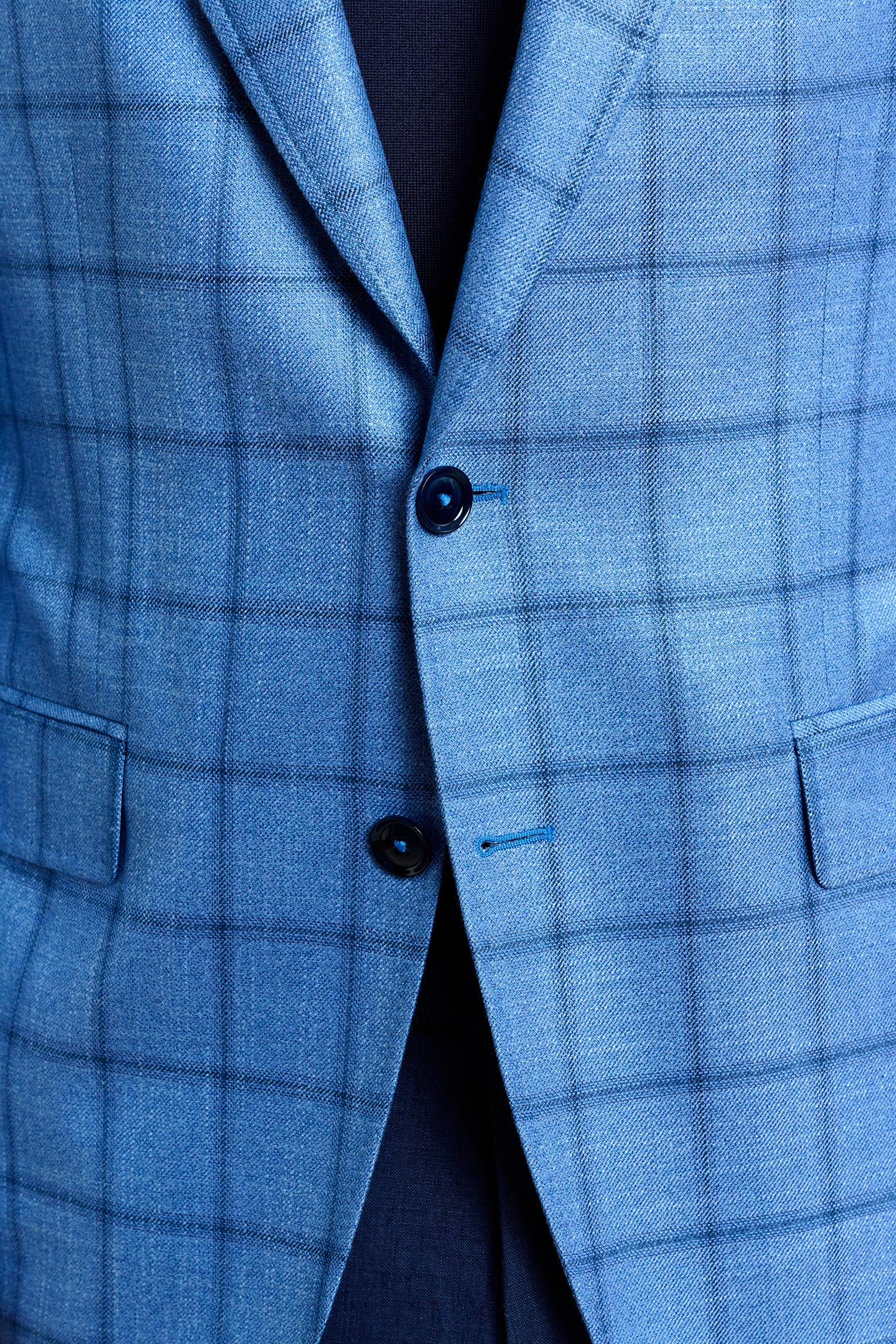 Light Blue Check Soho Jacket Taormina - Image 3