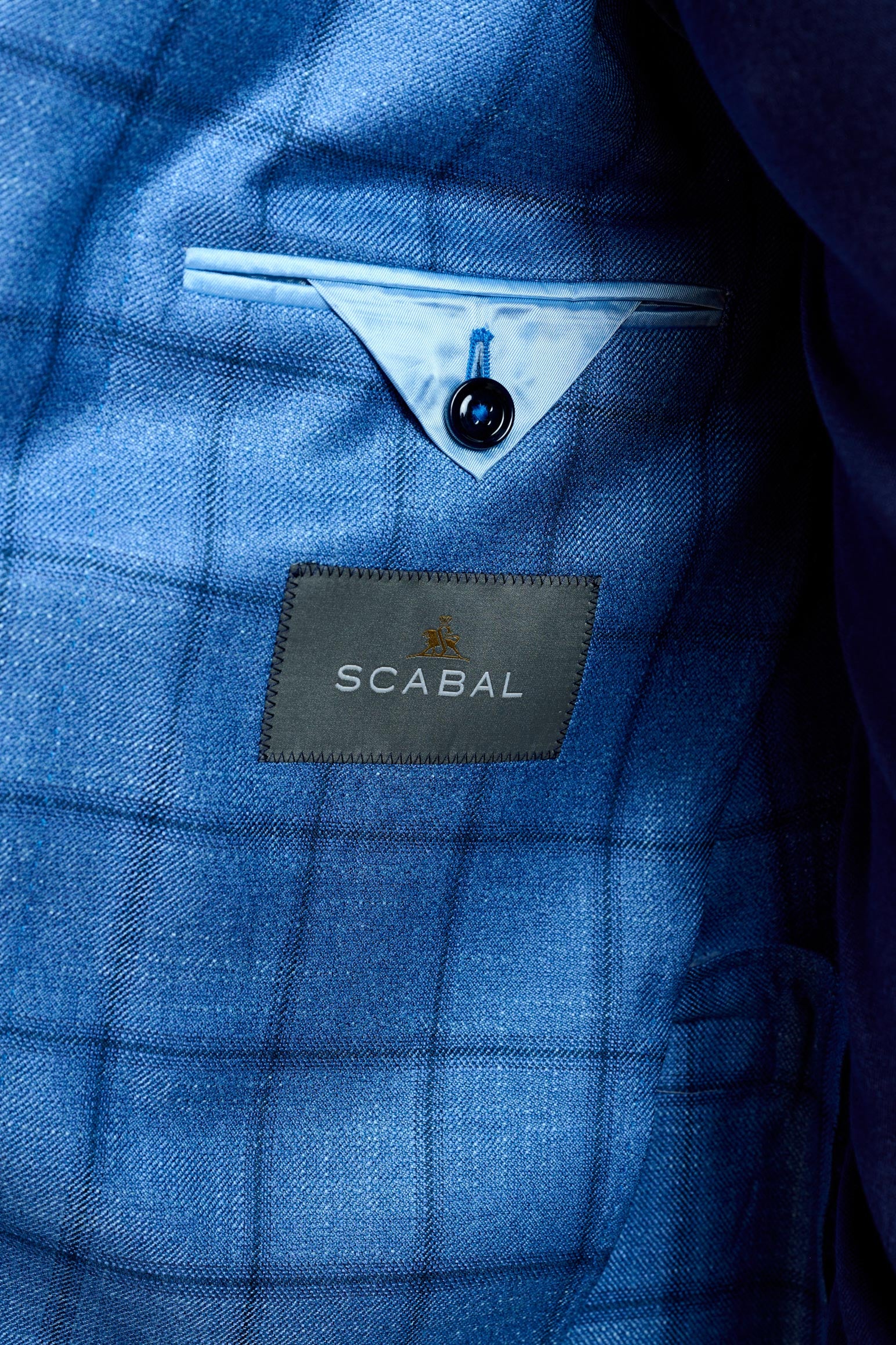 Light Blue Check Soho Jacket Taormina - Image 5