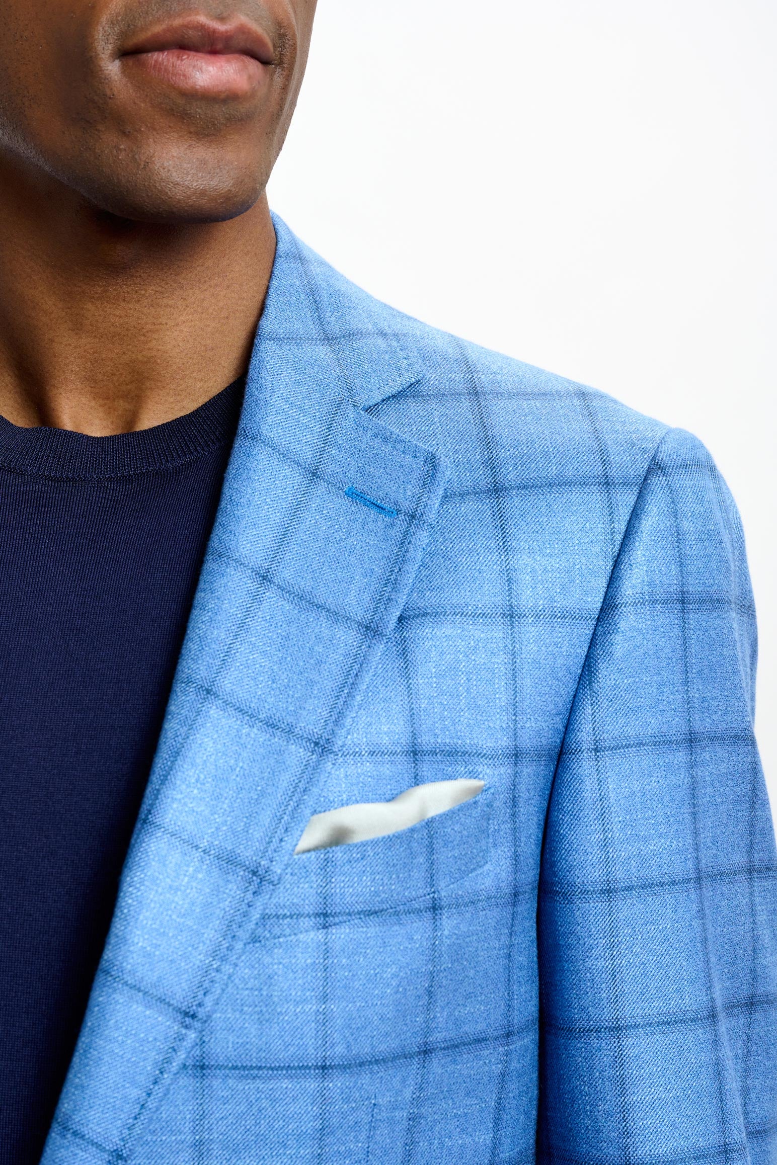 Light Blue Check Soho Jacket Taormina - Image 6