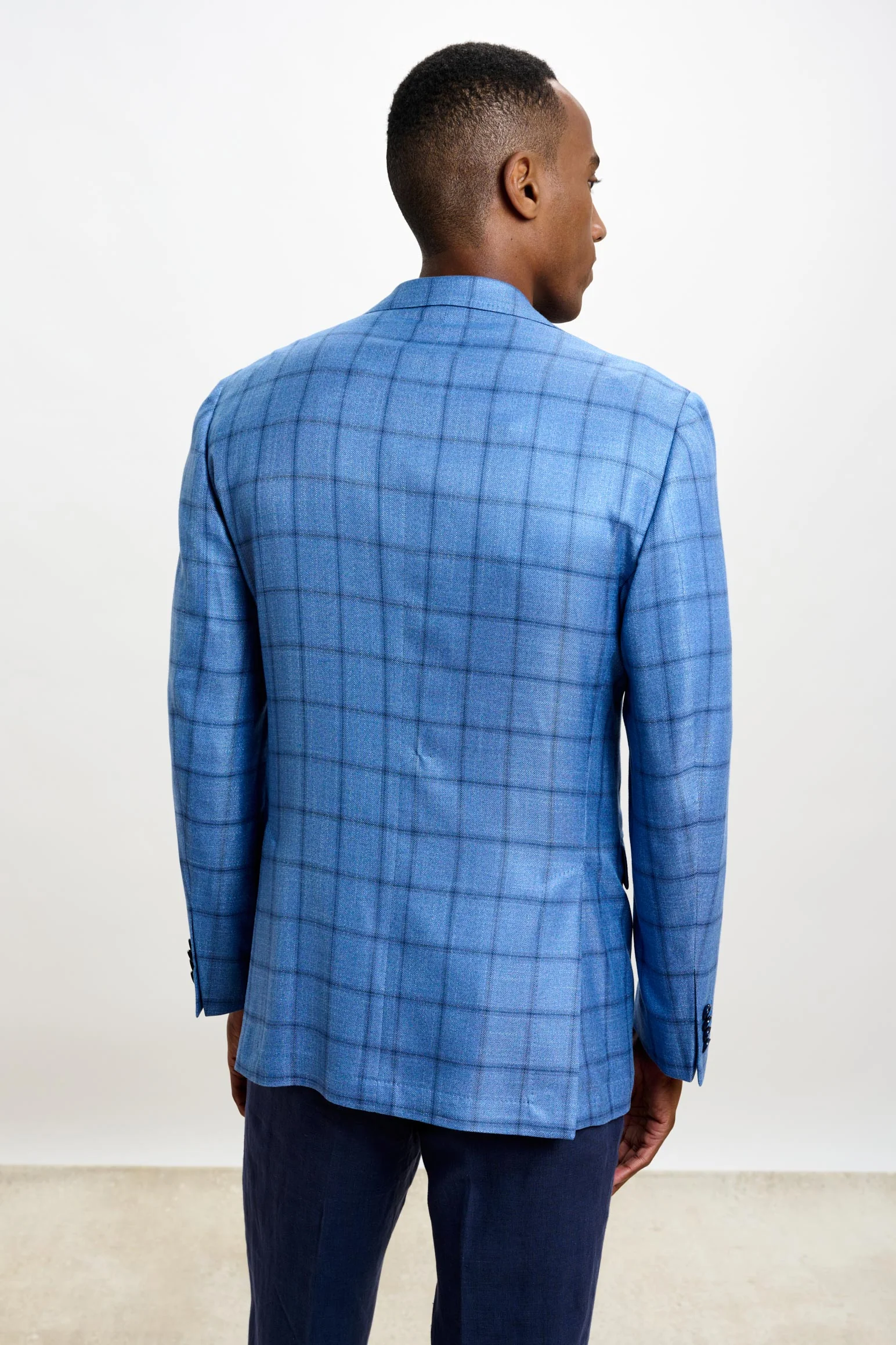Light Blue Check Soho Jacket Taormina - Image 8