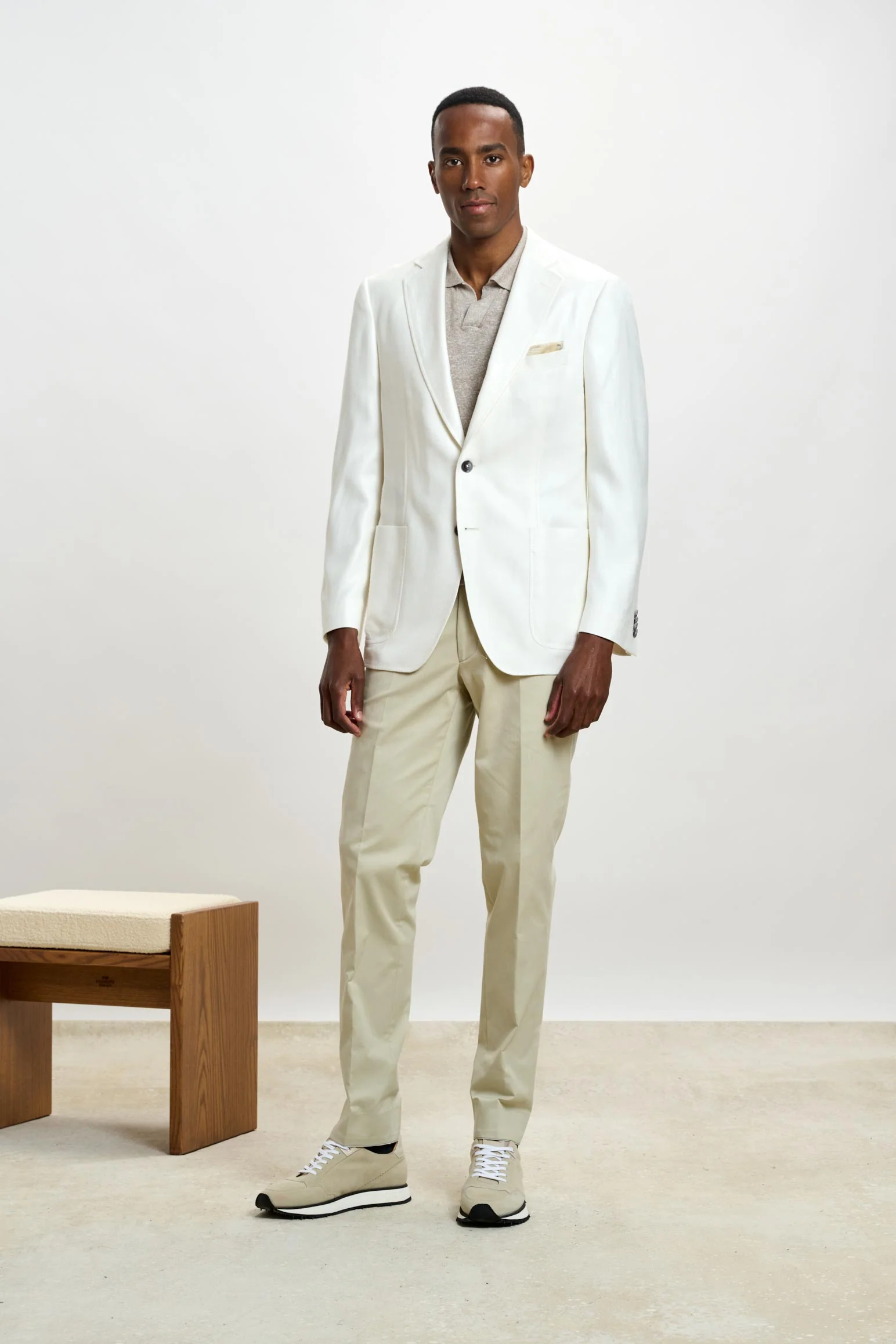 Plain Off-white Soho Jacket Taormina - Image 7