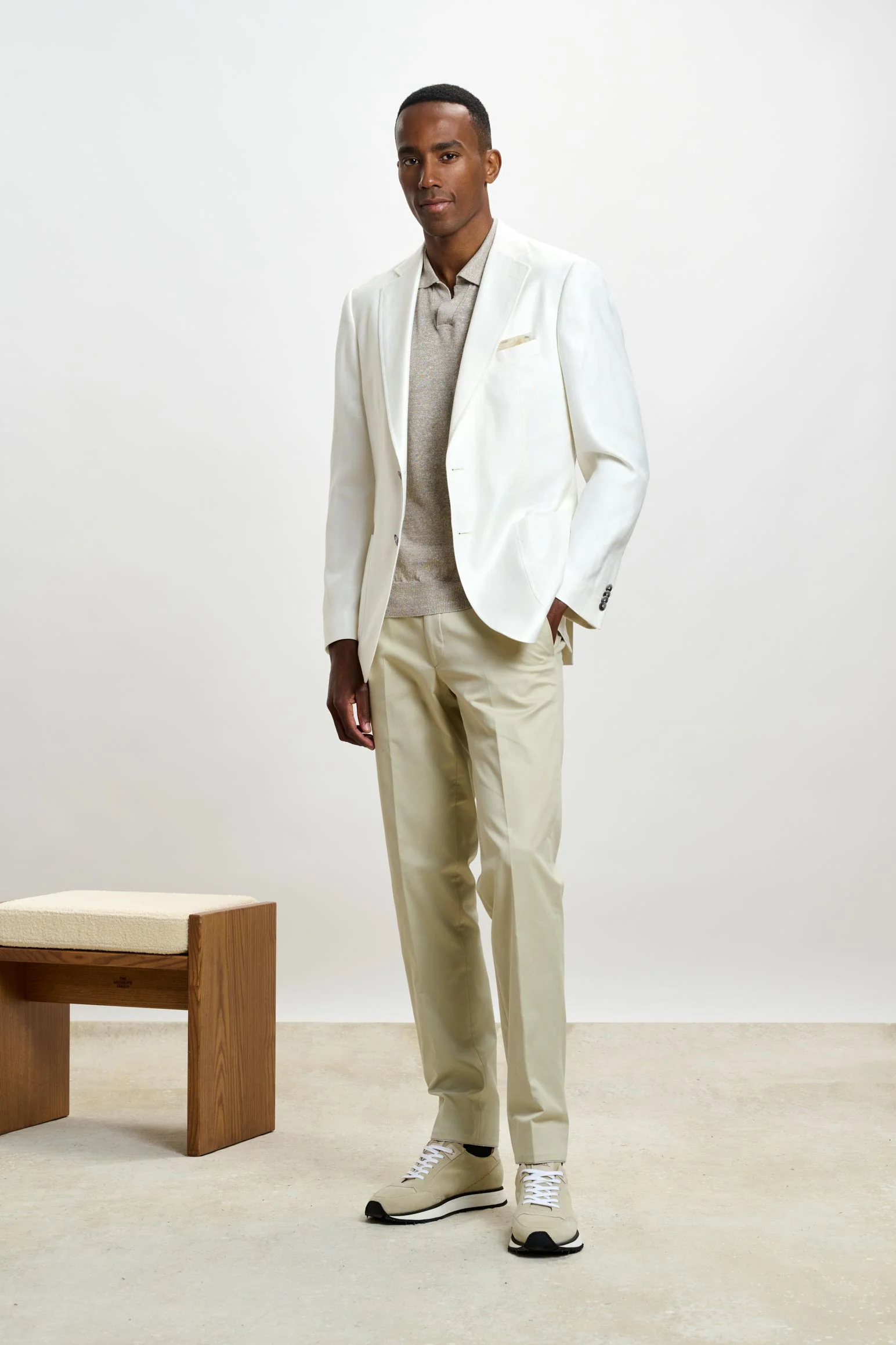 Plain Off-white Soho Jacket Taormina - Image 8
