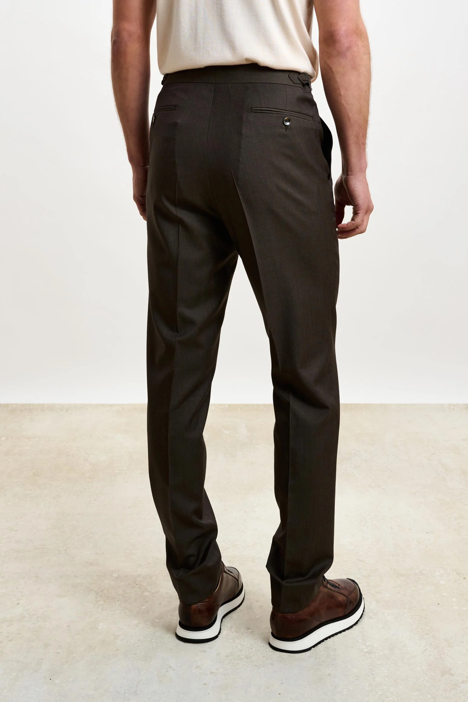 Solaro Dark Brown Soho Suit Image - Image 10
