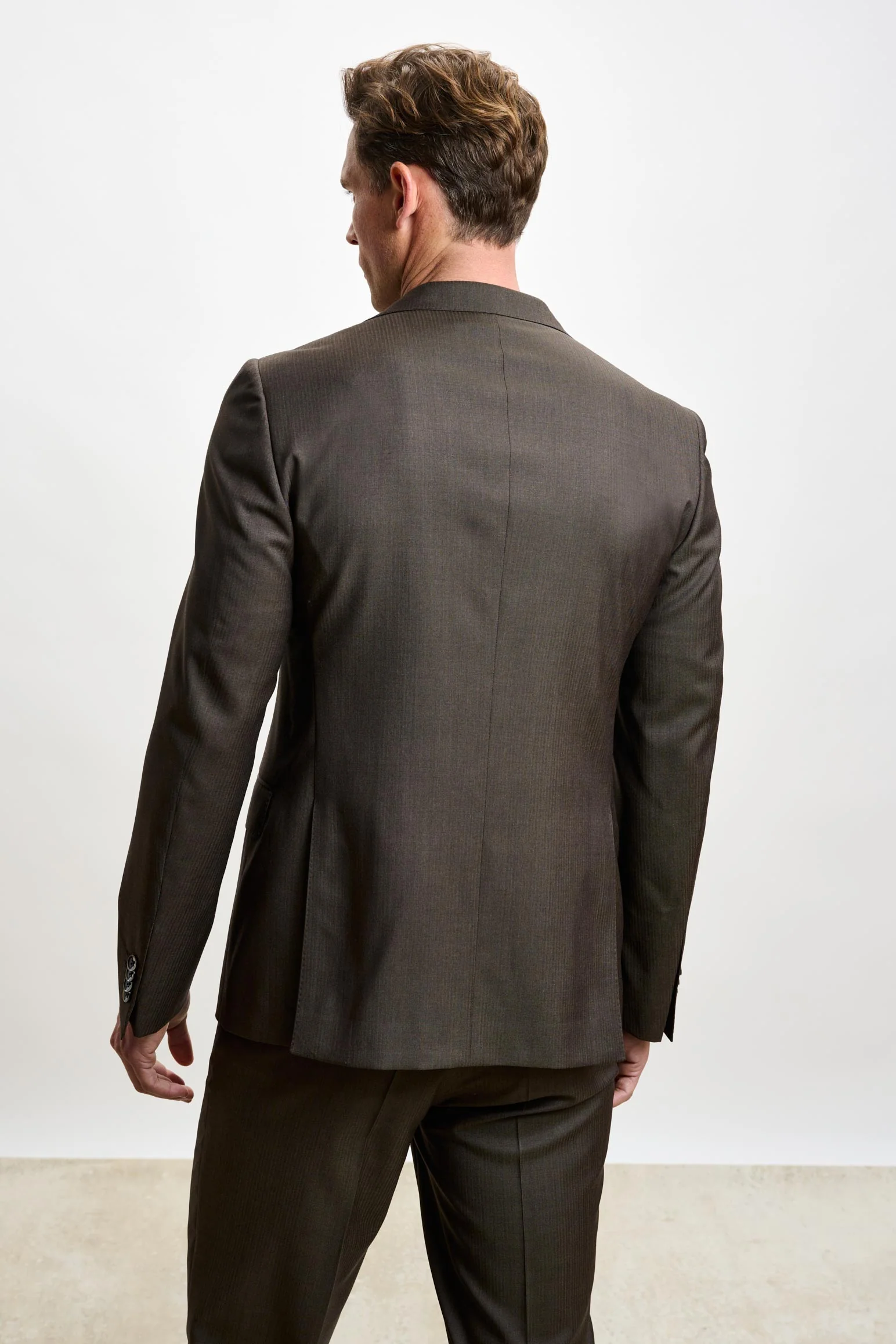Solaro Dark Brown Soho Suit Image - Image 7