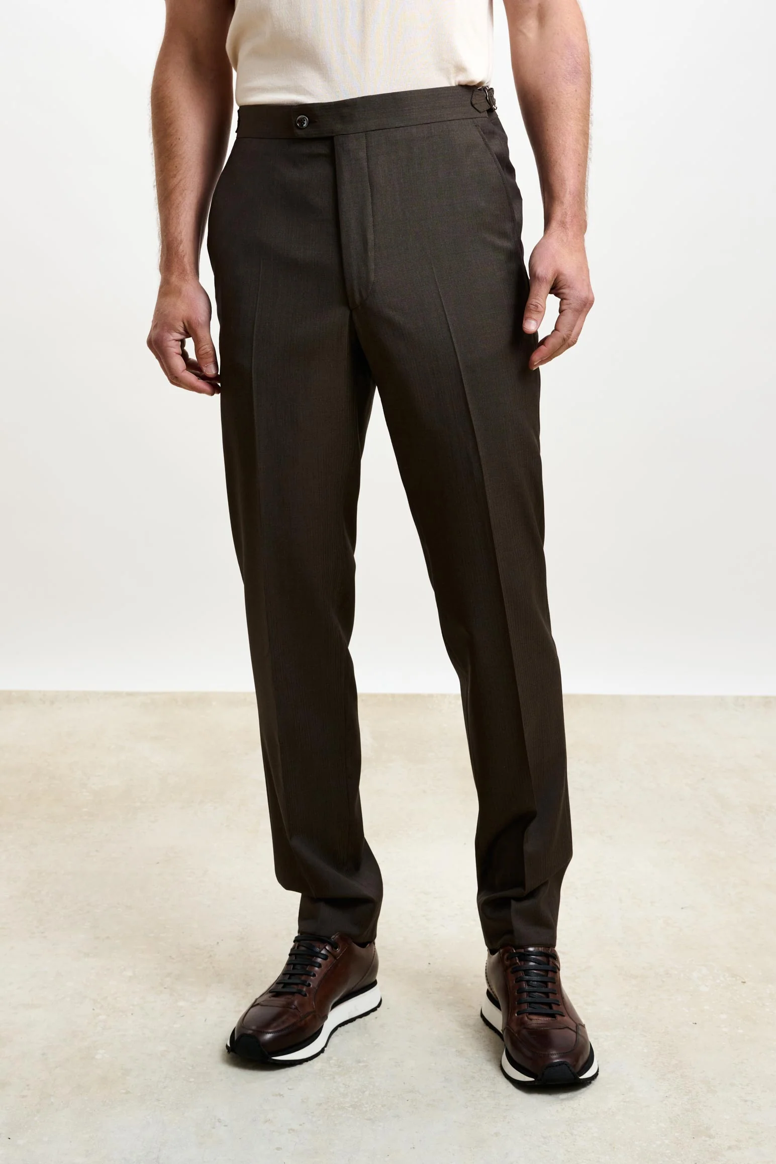 Solaro Dark Brown Soho Suit Image - Image 8