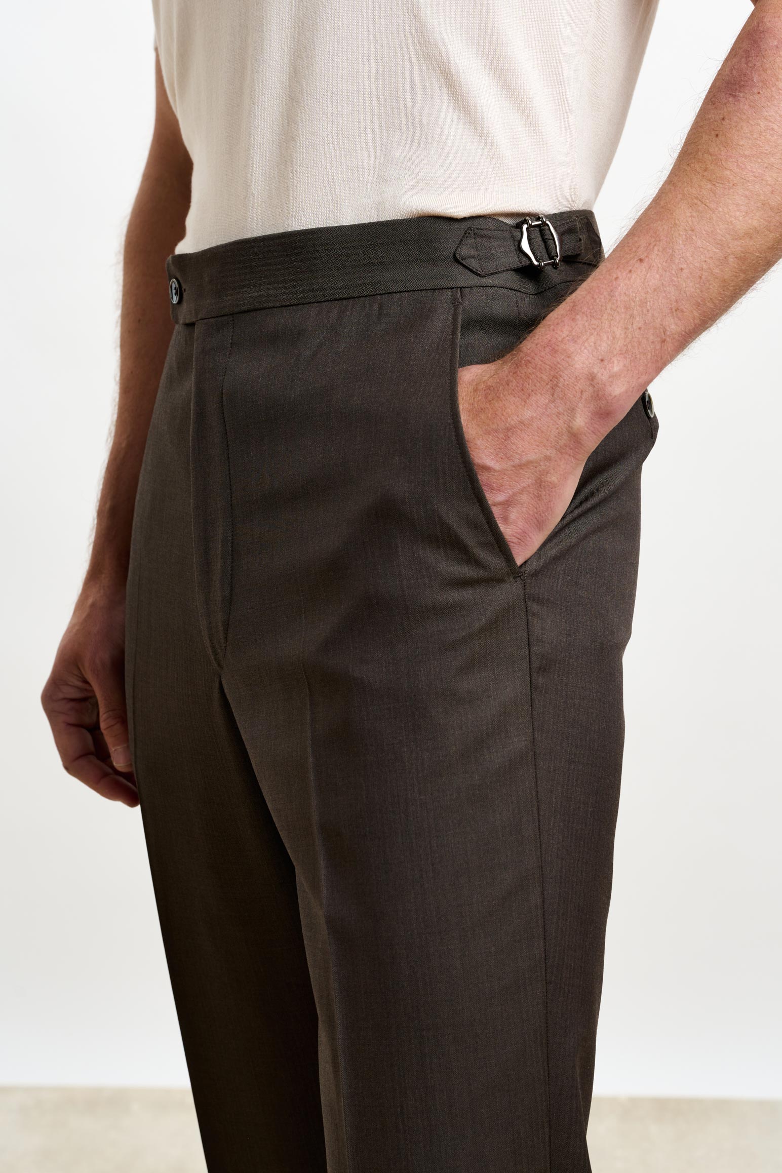 Solaro Dark Brown Soho Suit Image - Image 9