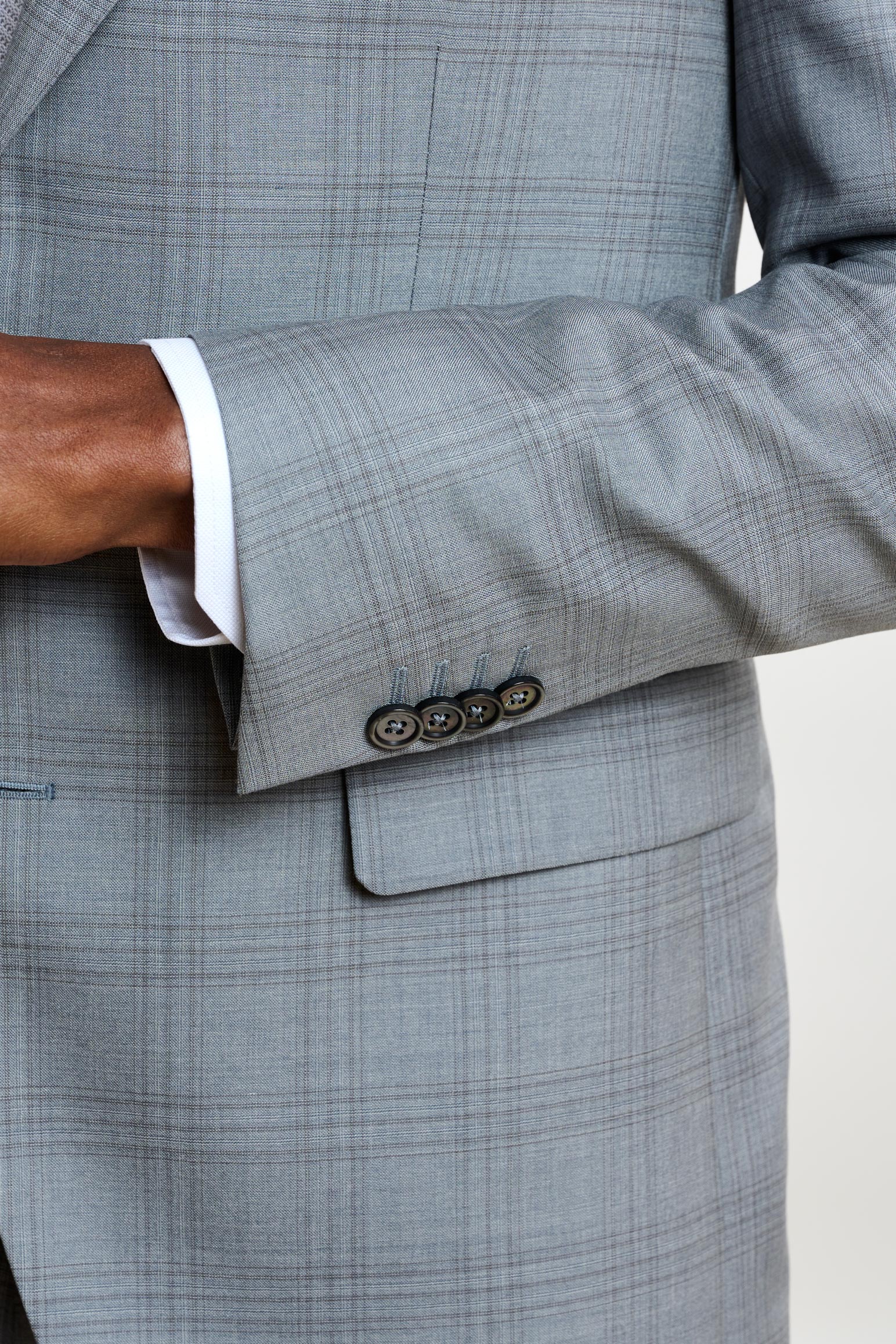Light Grey Check Soho Suit Sleek - Image 2