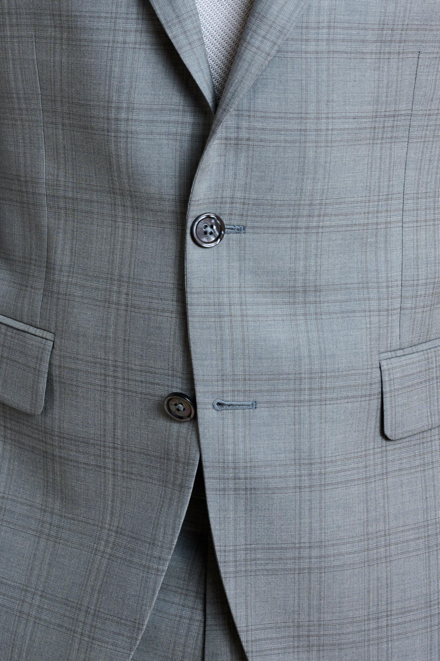 Light Grey Check Soho Suit Sleek - Image 3