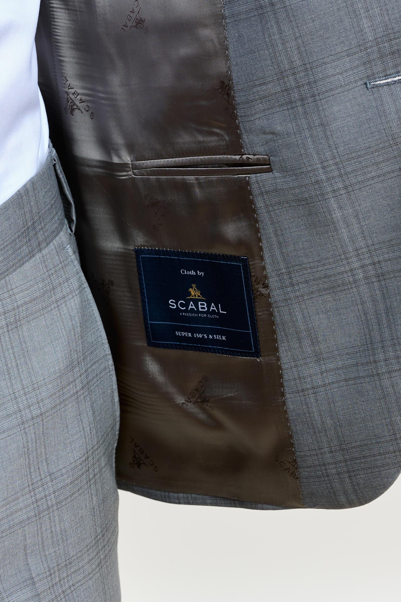 Light Grey Check Soho Suit Sleek - Image 4