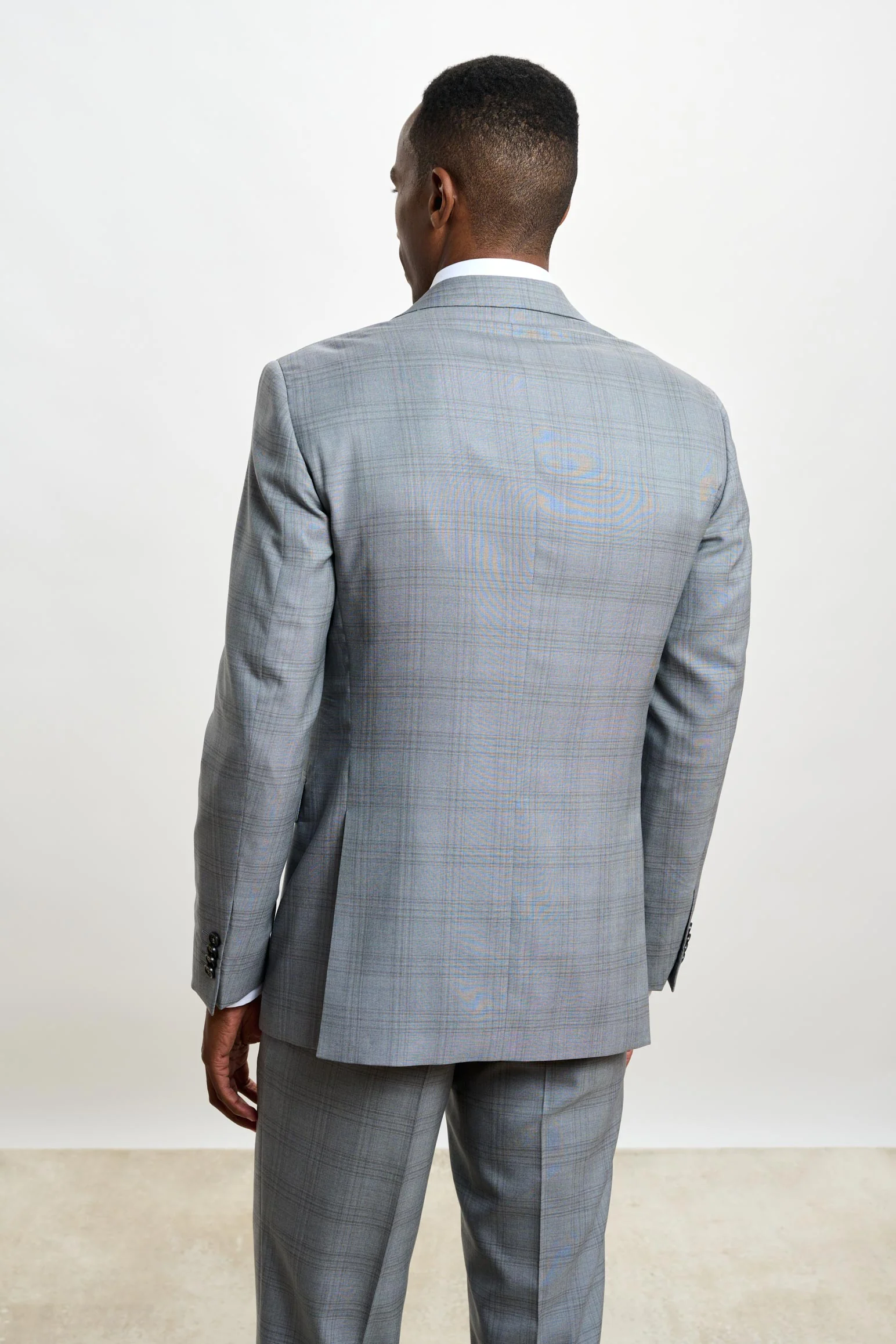 Light Grey Check Soho Suit Sleek - Image 9