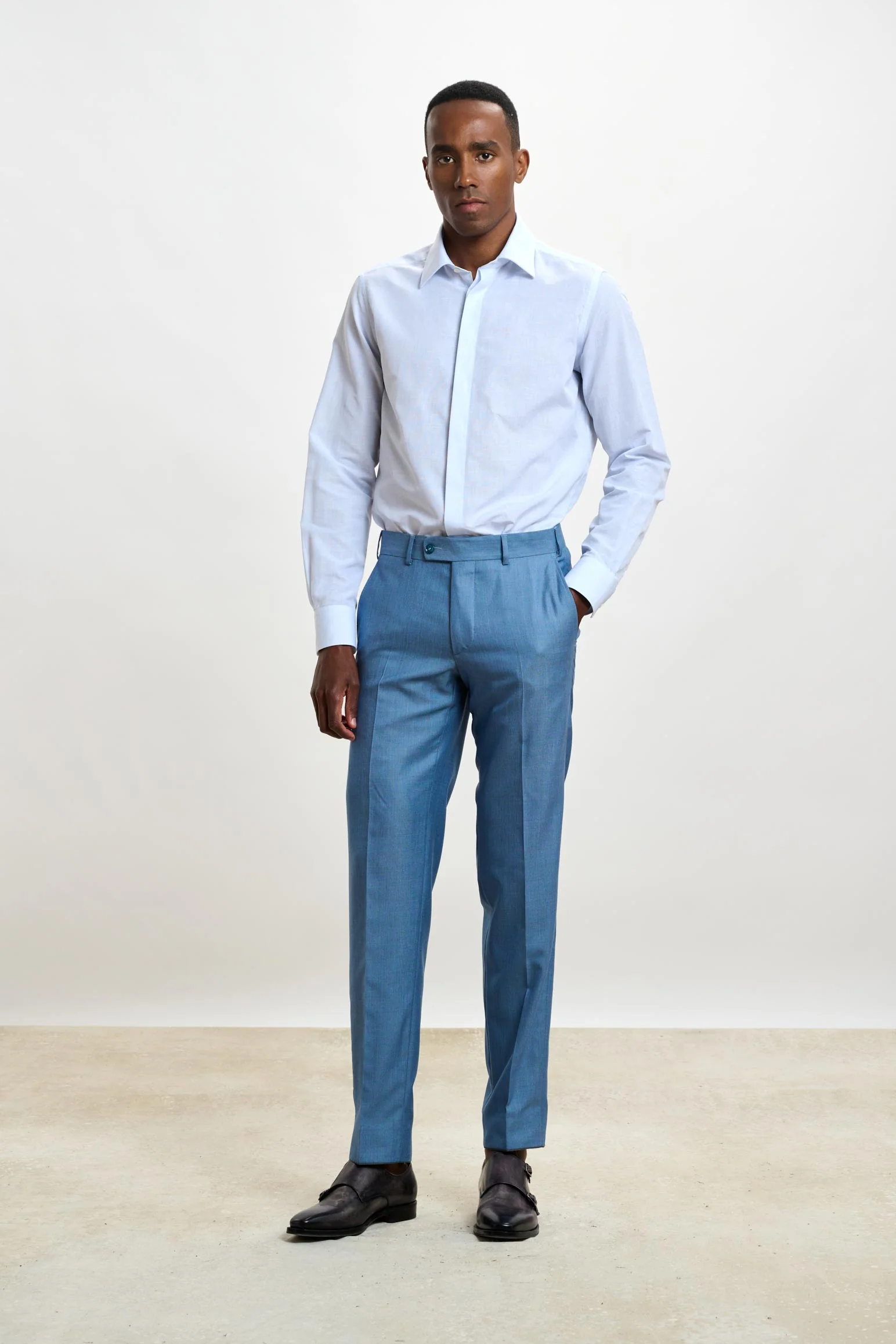 Plain Light Blue Soho Suit Sleek - Image 6