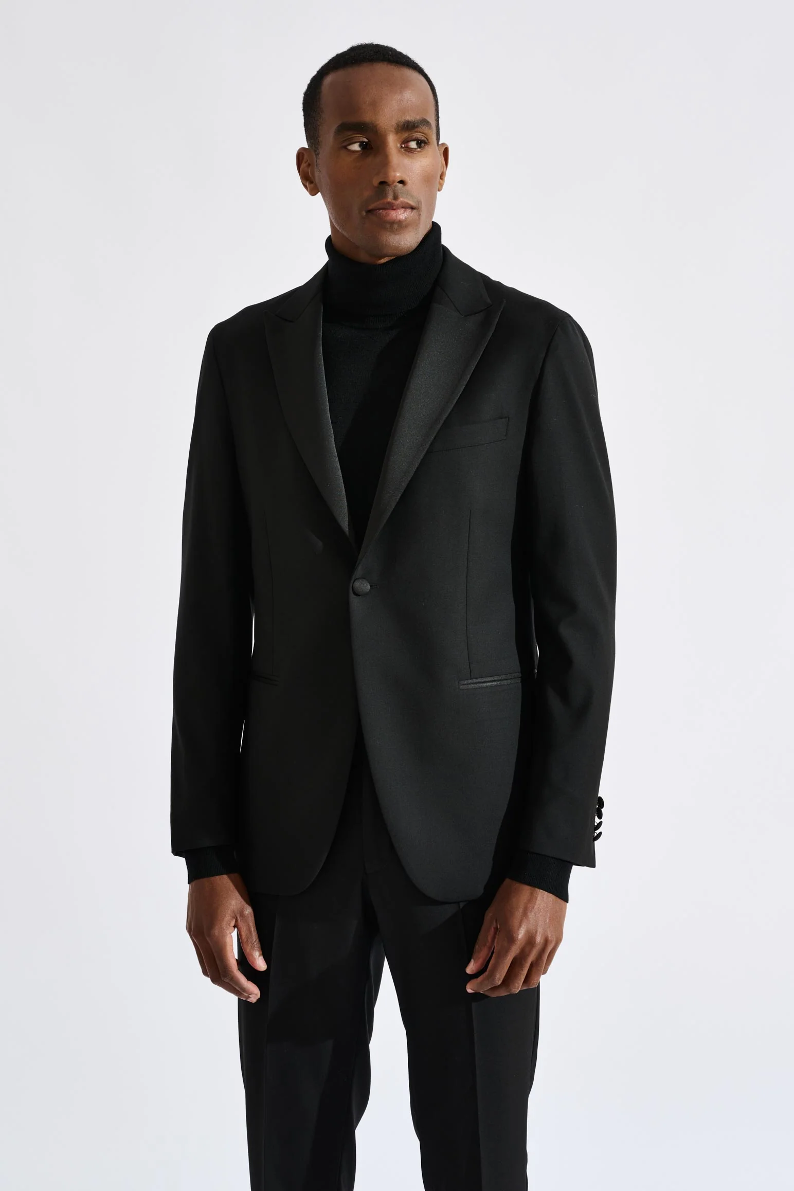 Black Soho Peak Collar Tuxedo New Deluxe - Image 2