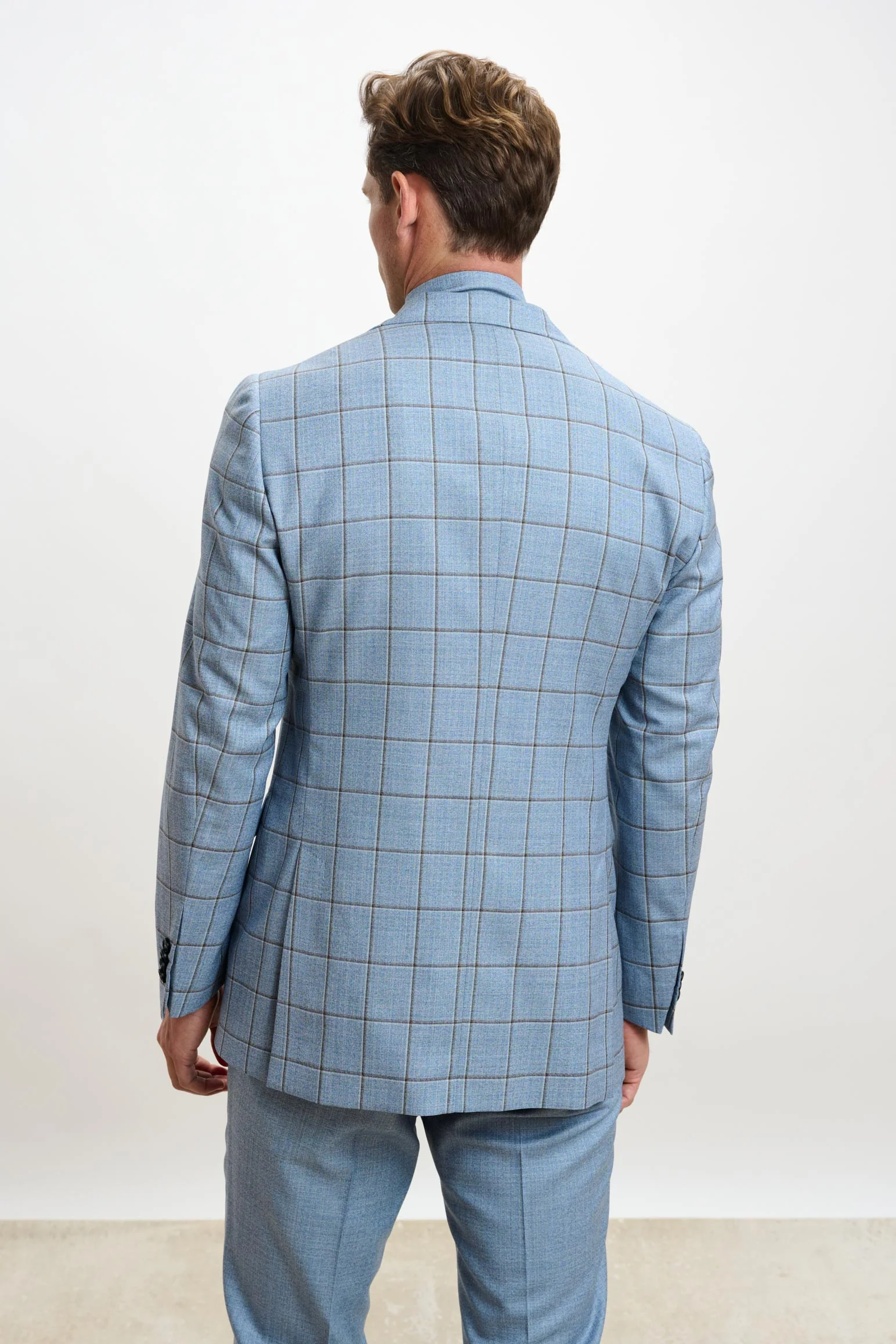 Light Blue Check Stanfield Jacket Crossover - Image 6