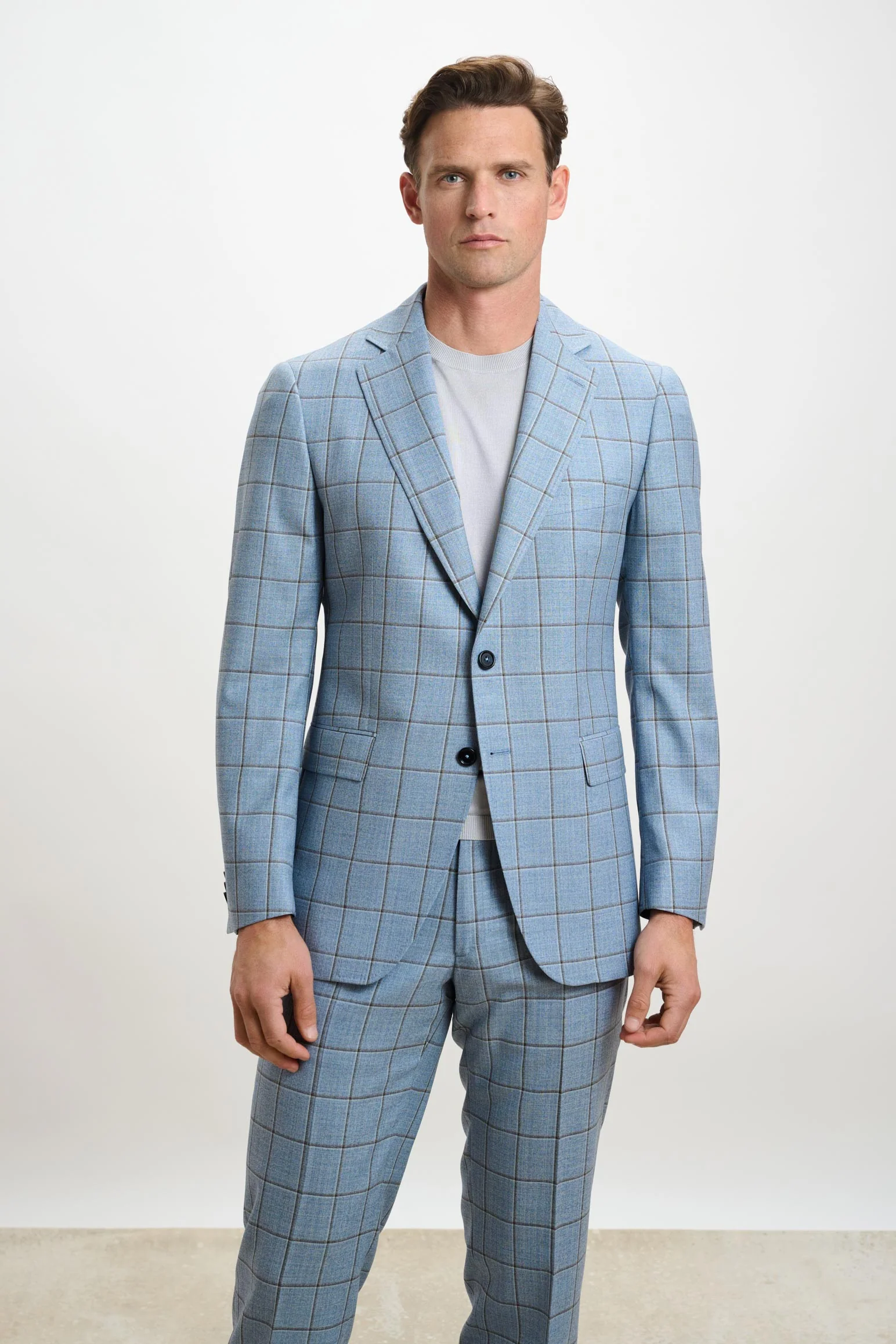 Light Blue Check Stanfield Jacket Crossover - Image 7