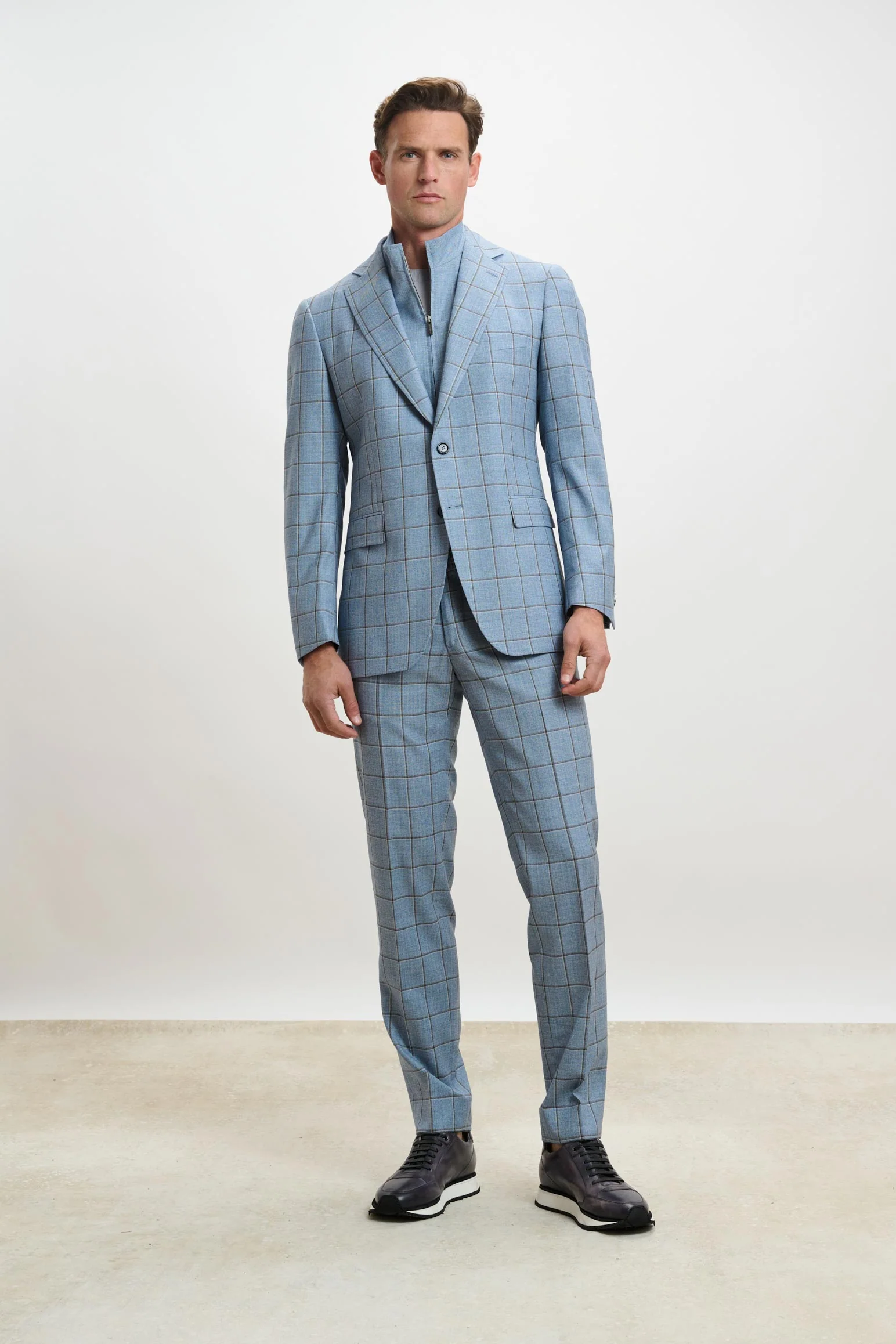 Light Blue Check Stanfield Jacket Crossover - Image 8