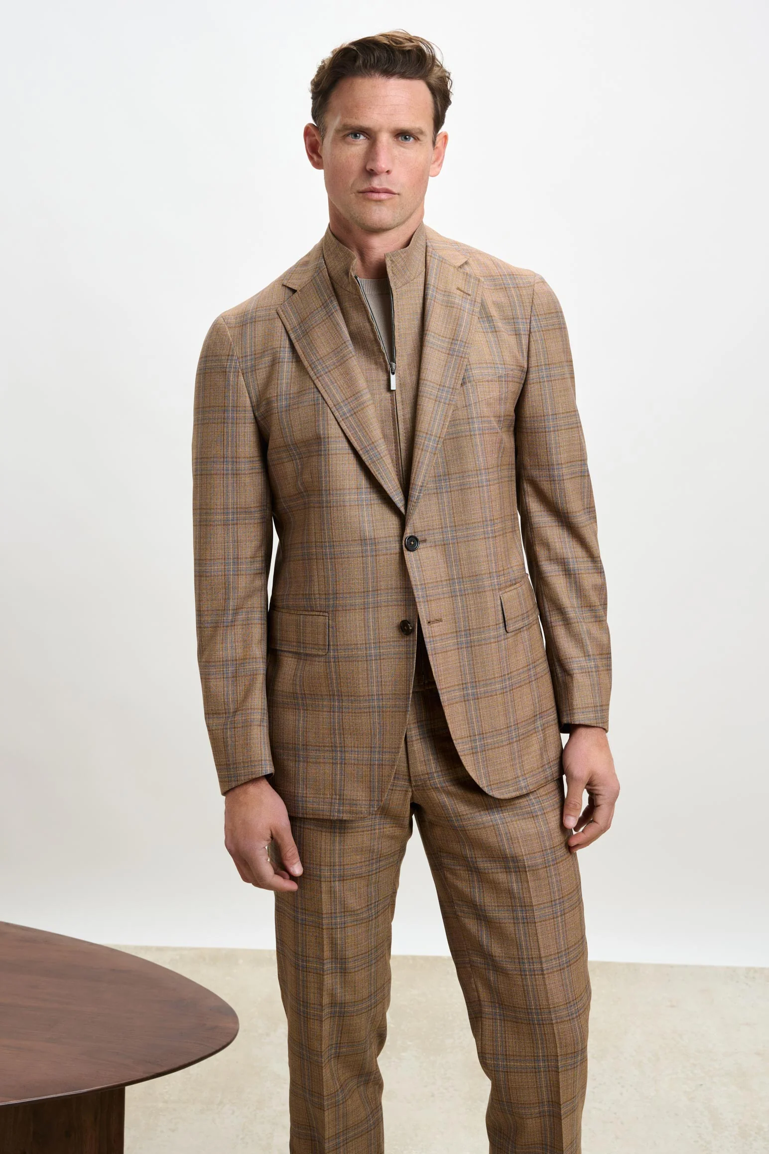 Rust Check Stanfield Jacket Crossover