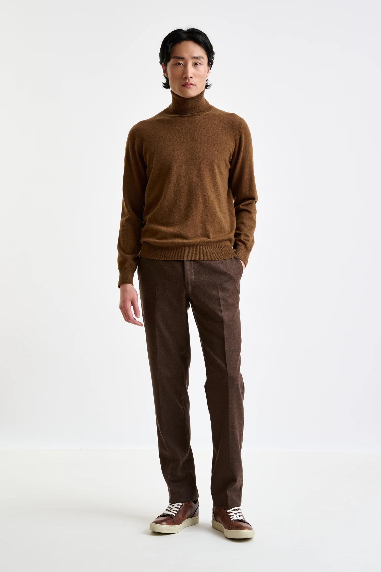 Tobacco 100% Cashmere Drumberg Rollneck Knitwear - Image 3