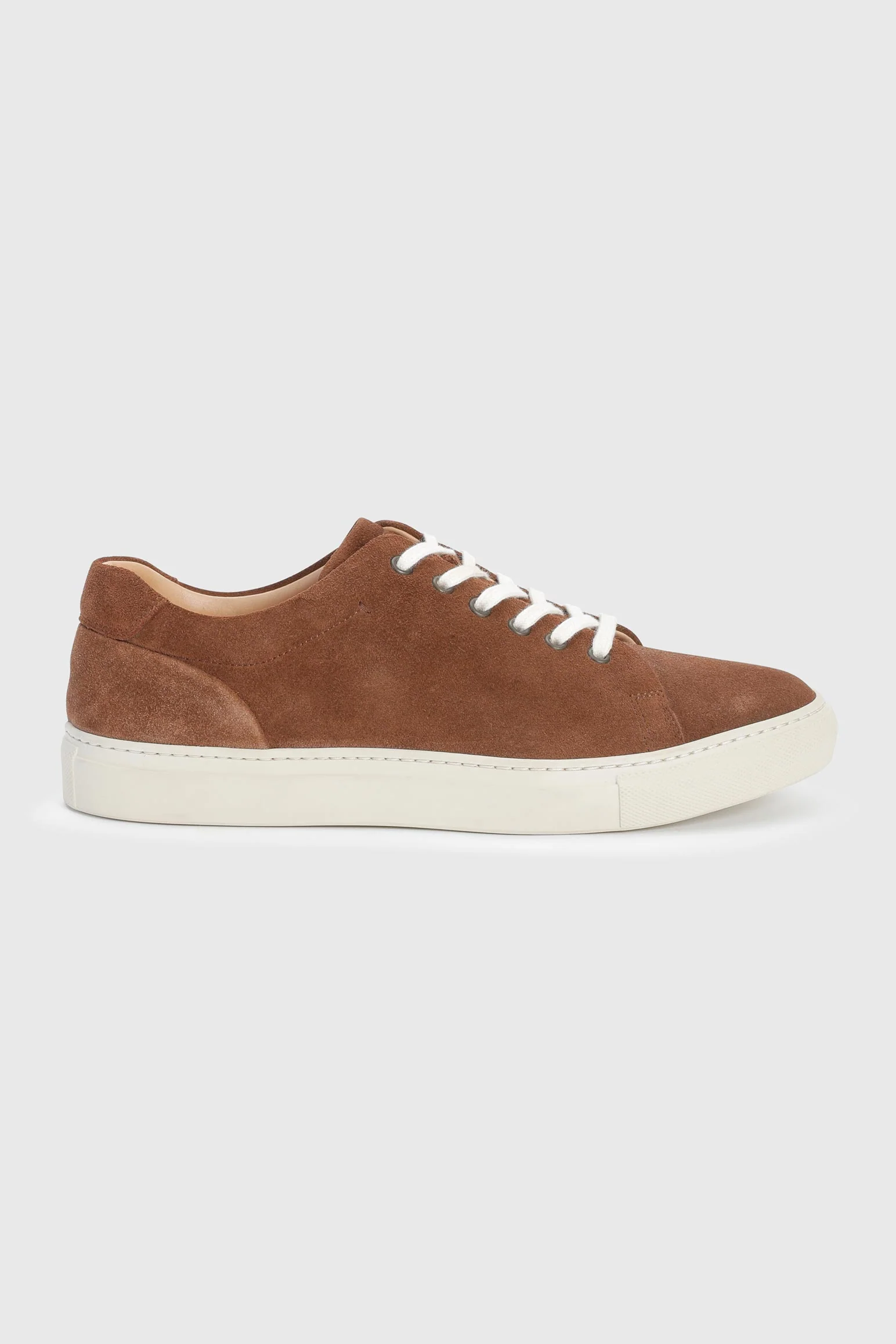 Tobacco Suede Calfskin Trainer