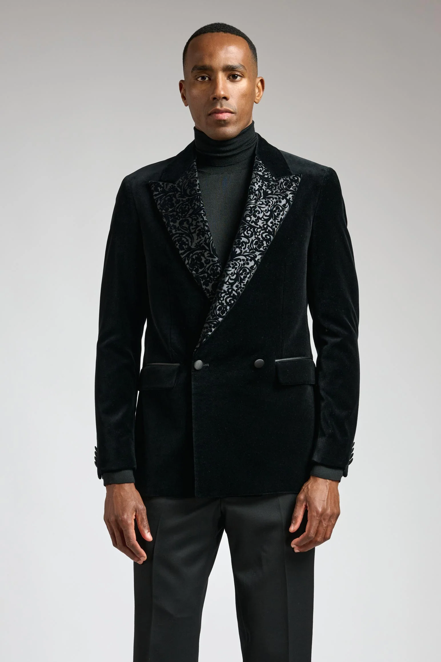 Velvet Plain Black Soho Tuxedo Festival