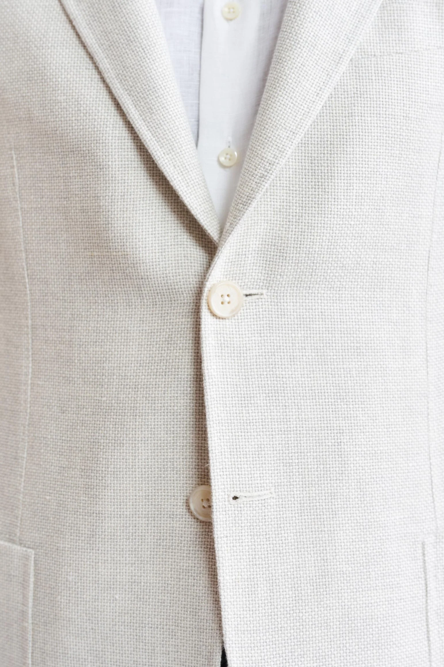 White Wool & Linen Kenton Jacket Jazz - Image 3