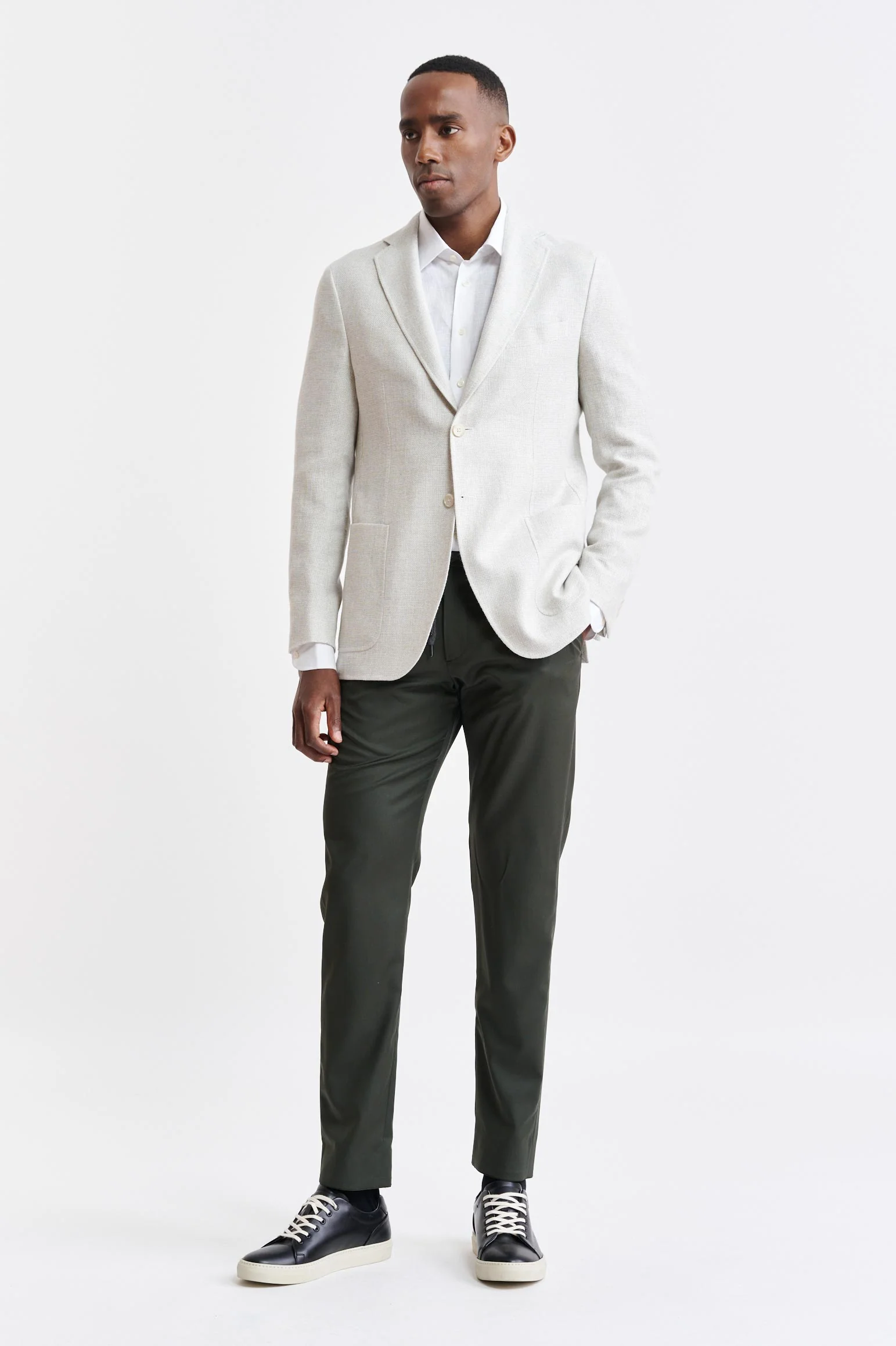 White Wool & Linen Kenton Jacket Jazz - Image 5