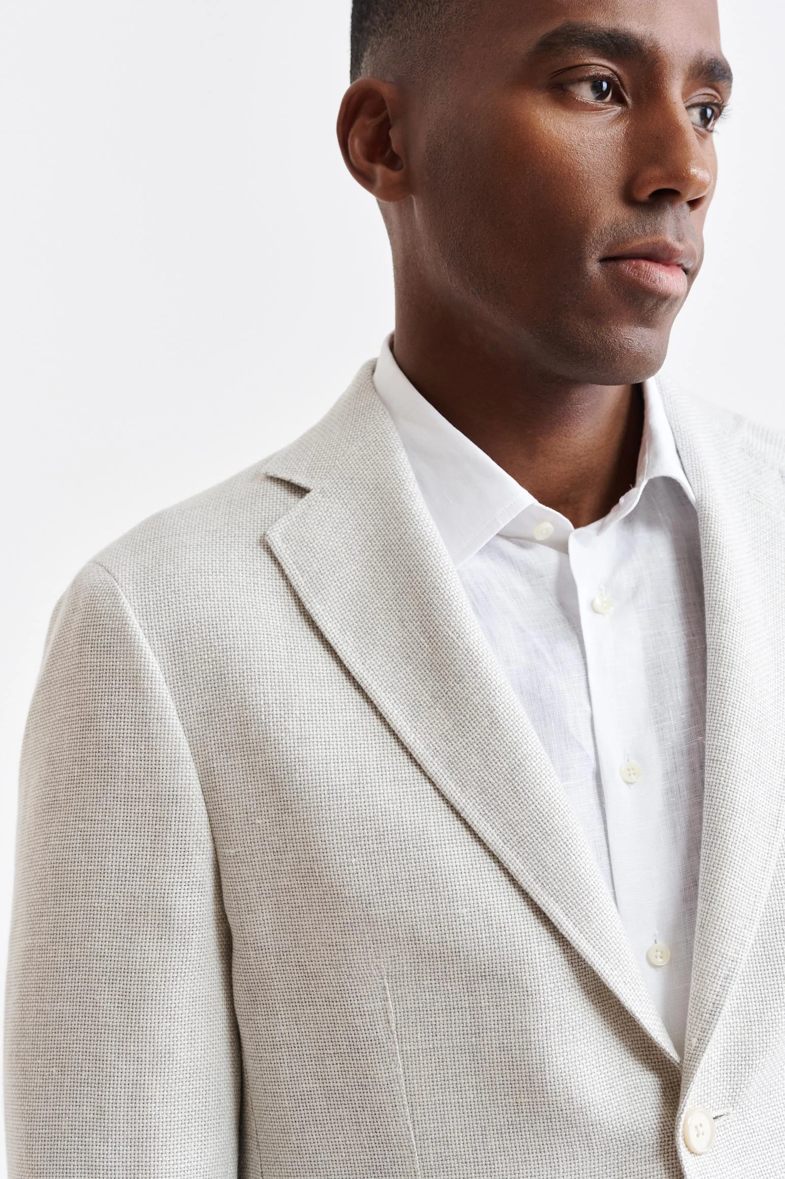 White Wool & Linen Kenton Jacket Jazz - Image 6