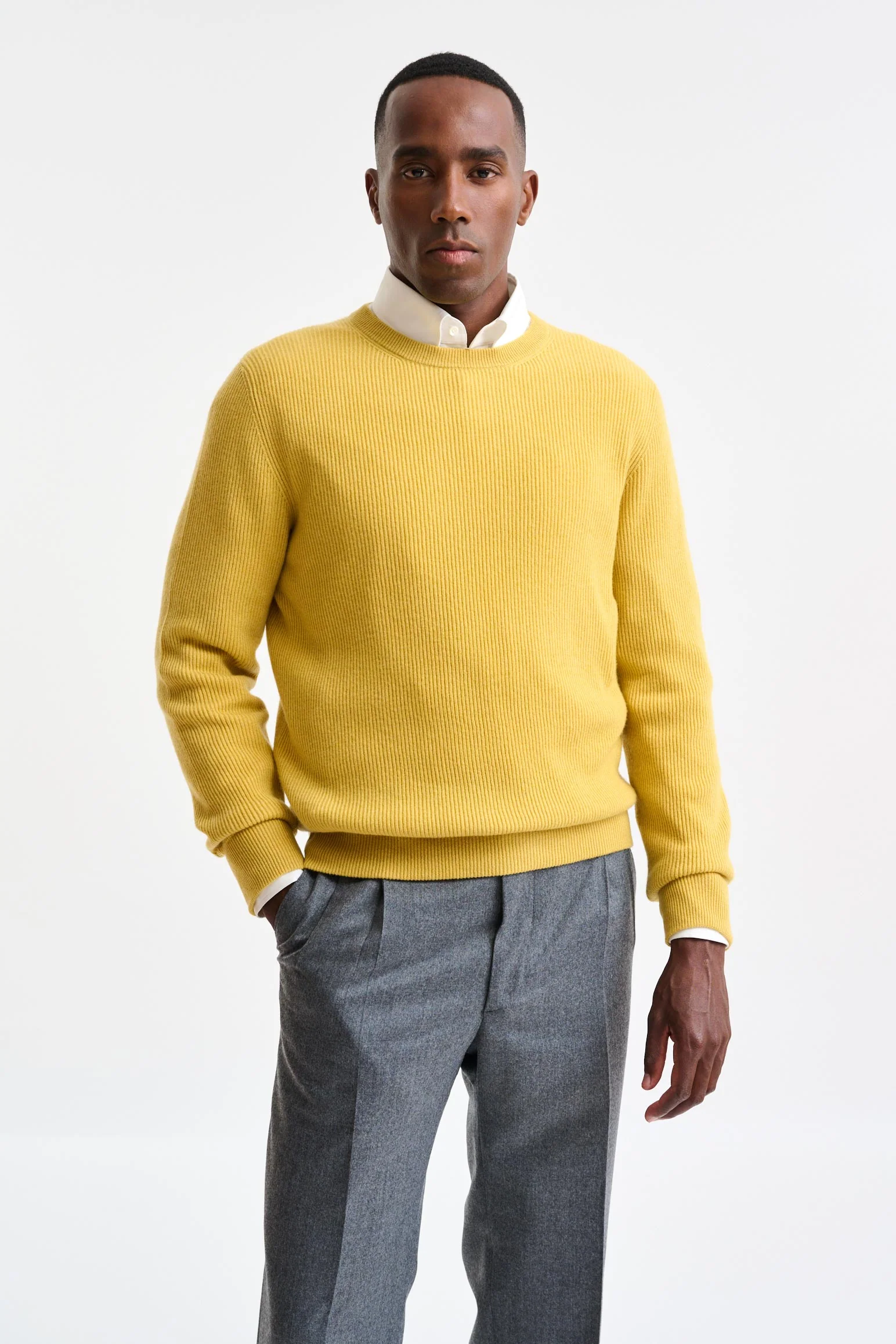 Yellow Cashmere Harrow Crewneck Knitwear