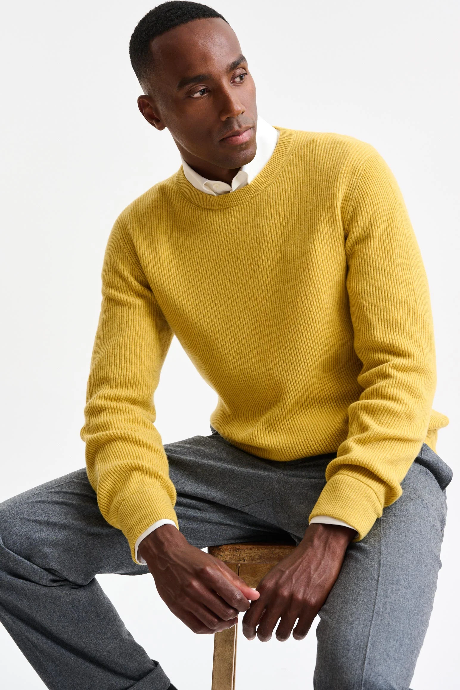 Yellow Cashmere Harrow Crewneck Knitwear - Image 4