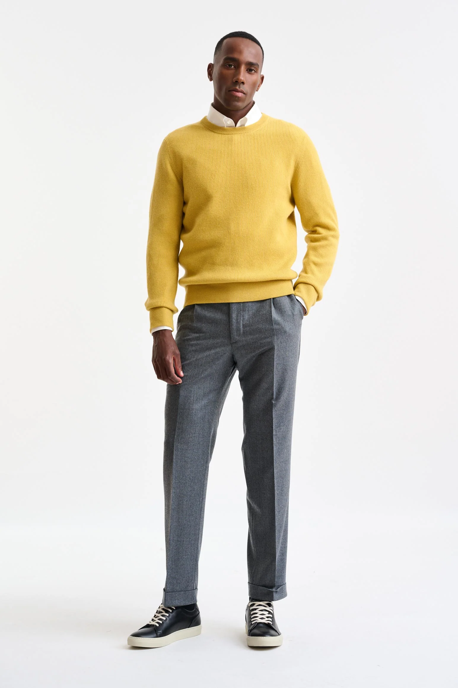 Yellow Cashmere Harrow Crewneck Knitwear - Image 5